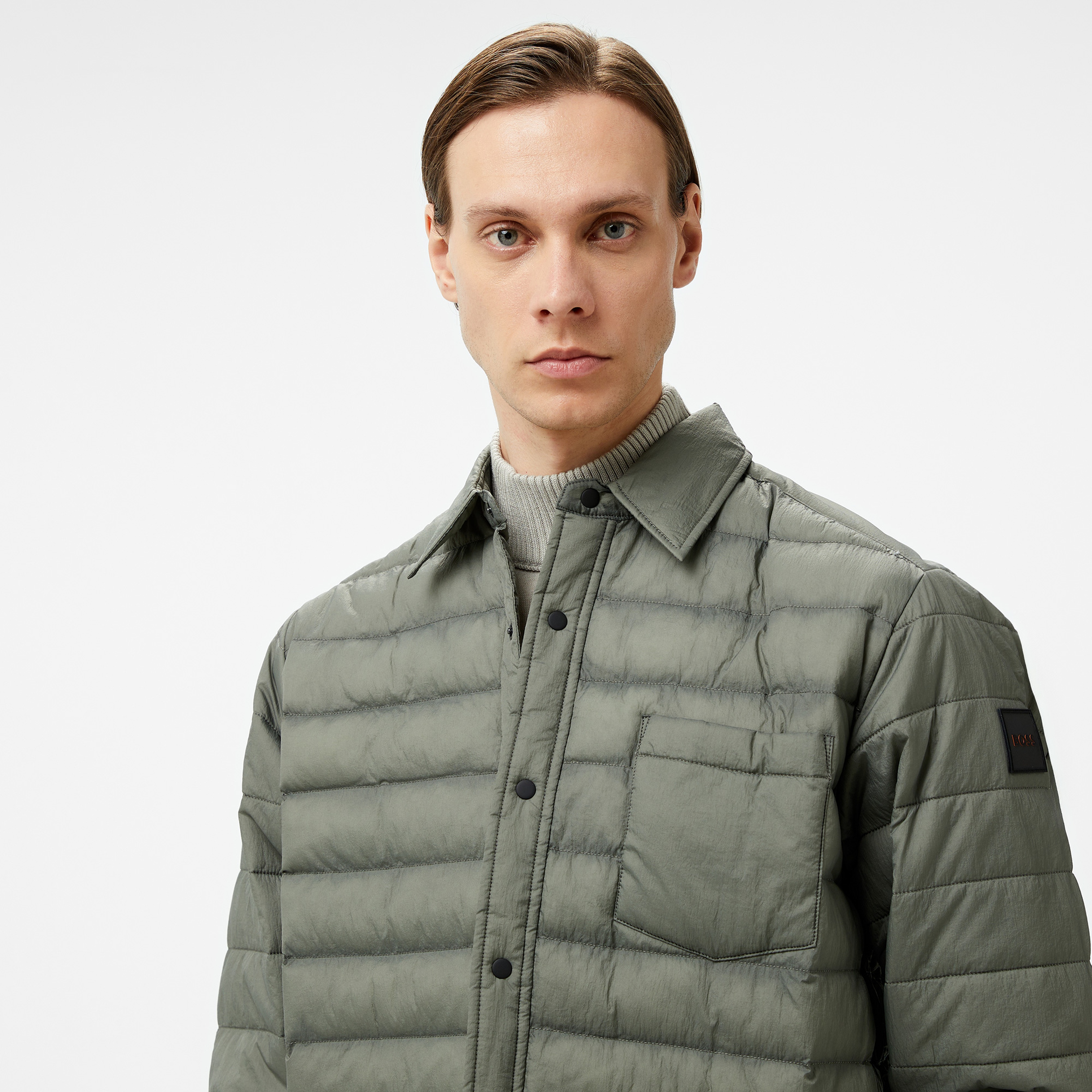 Boss Erkek Gri Gömlek