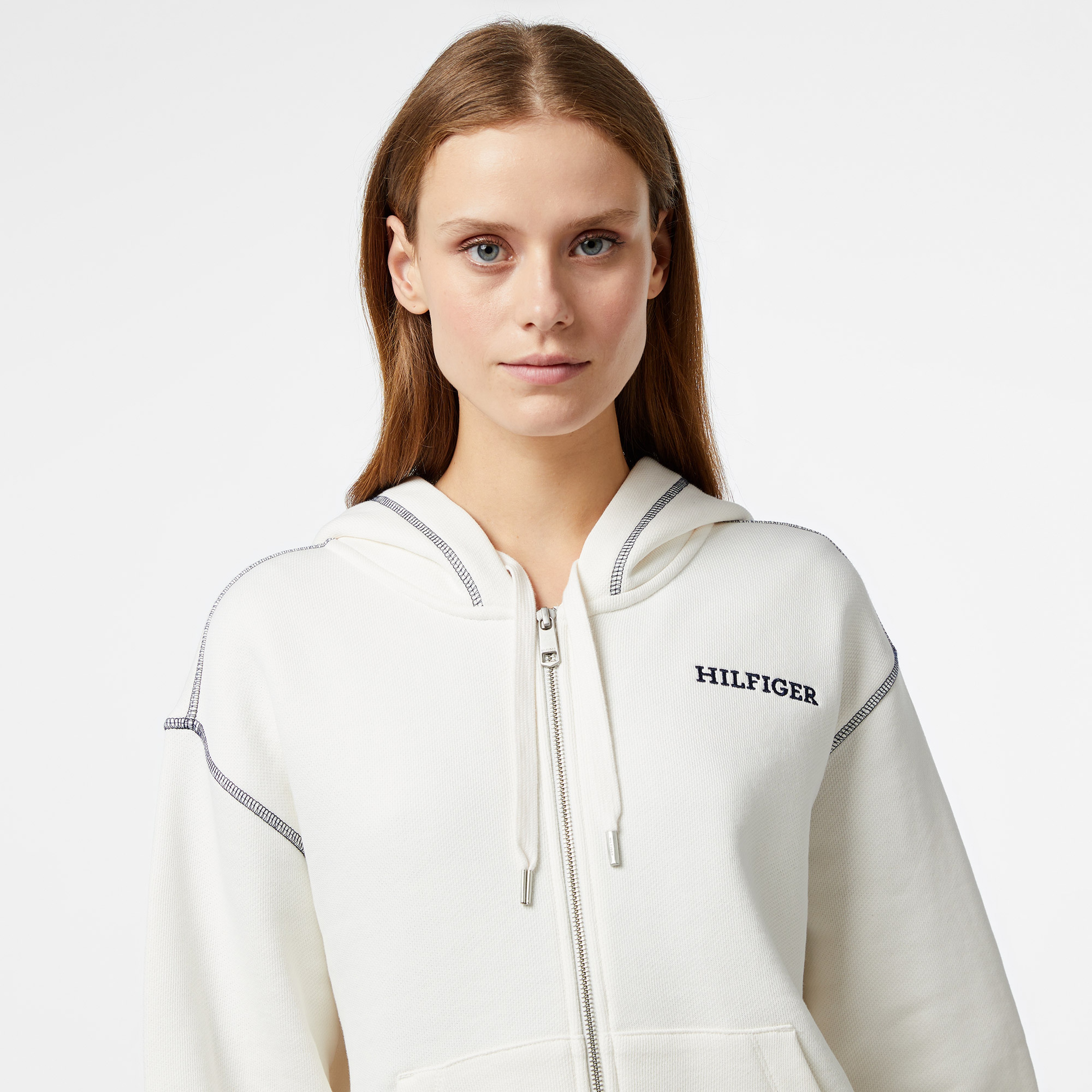 Tommy Hilfiger Kadın Beyaz Sweatshirt