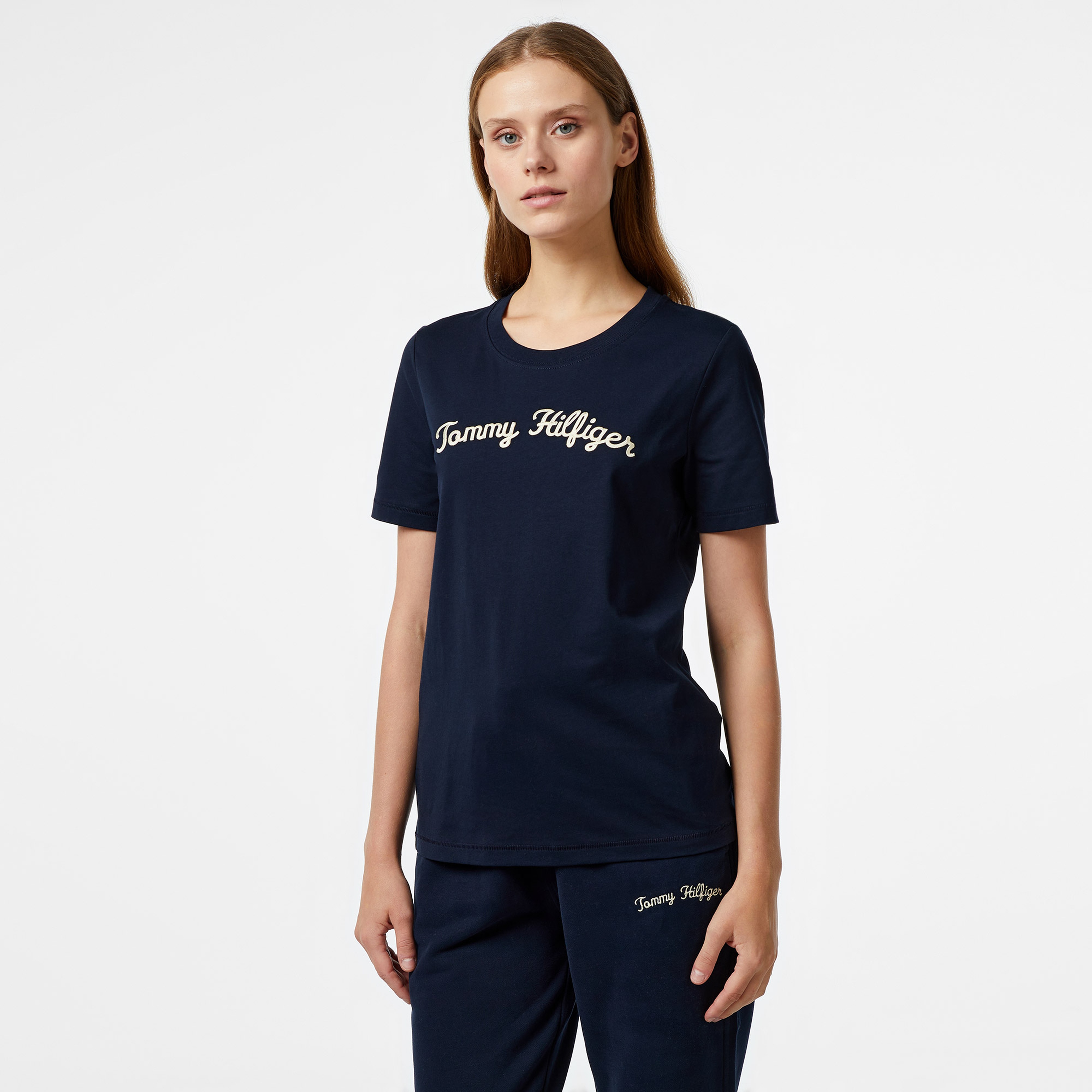 Tommy Hilfiger Kadın Lacivert T-Shirt