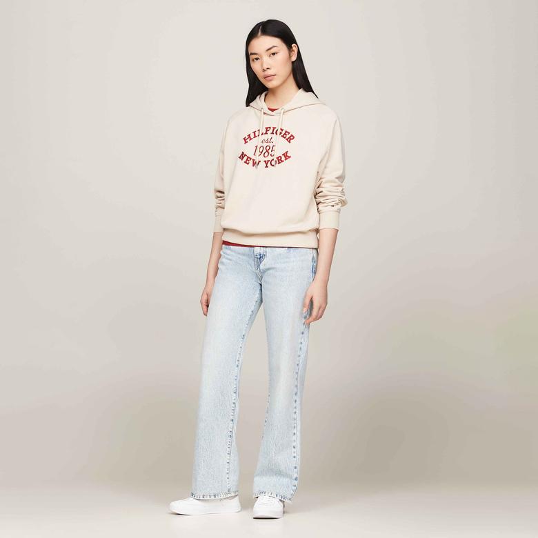 Tommy Hilfiger Kadın Bej Sweatshirt