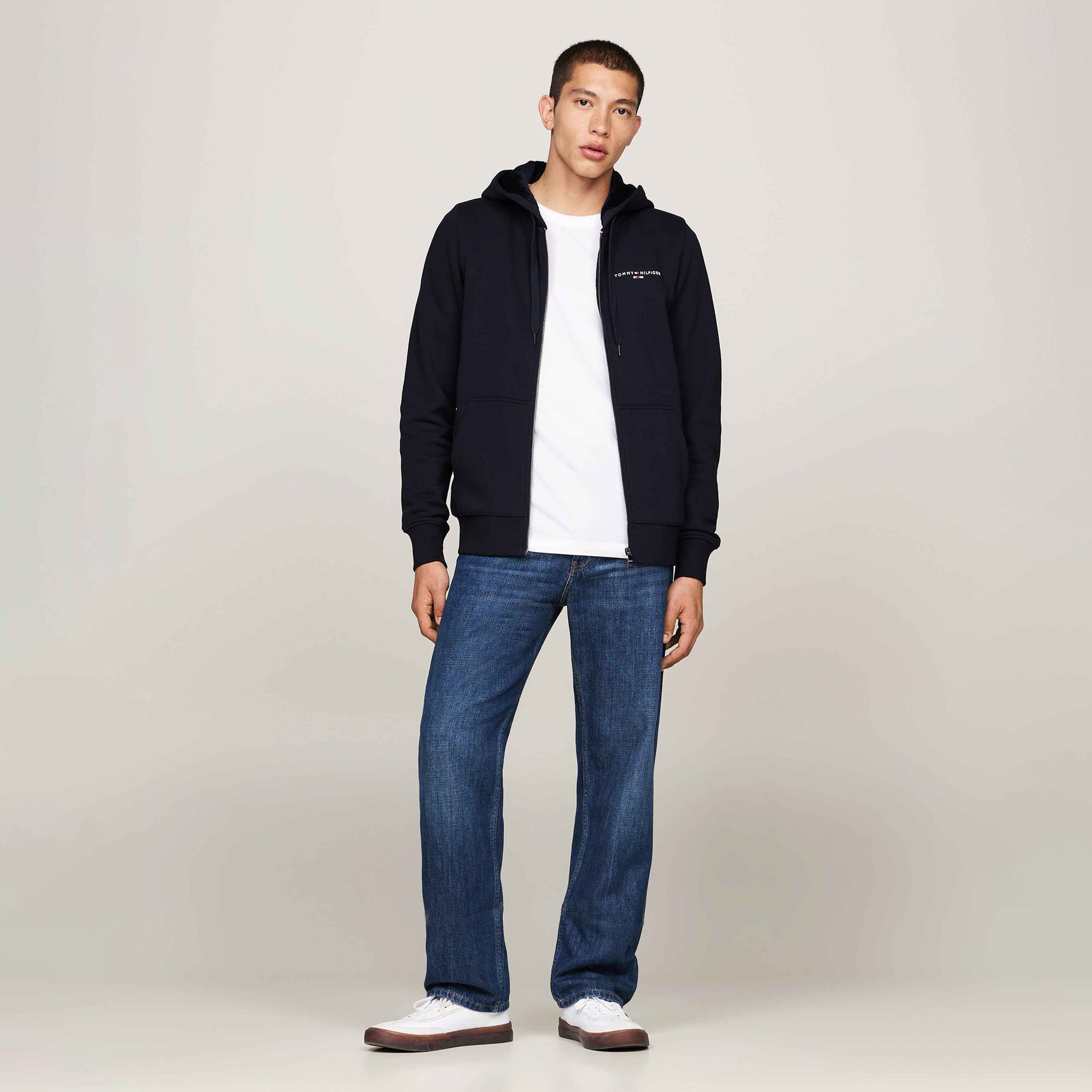 Tommy Hilfiger Erkek Mavi Sweatshirt