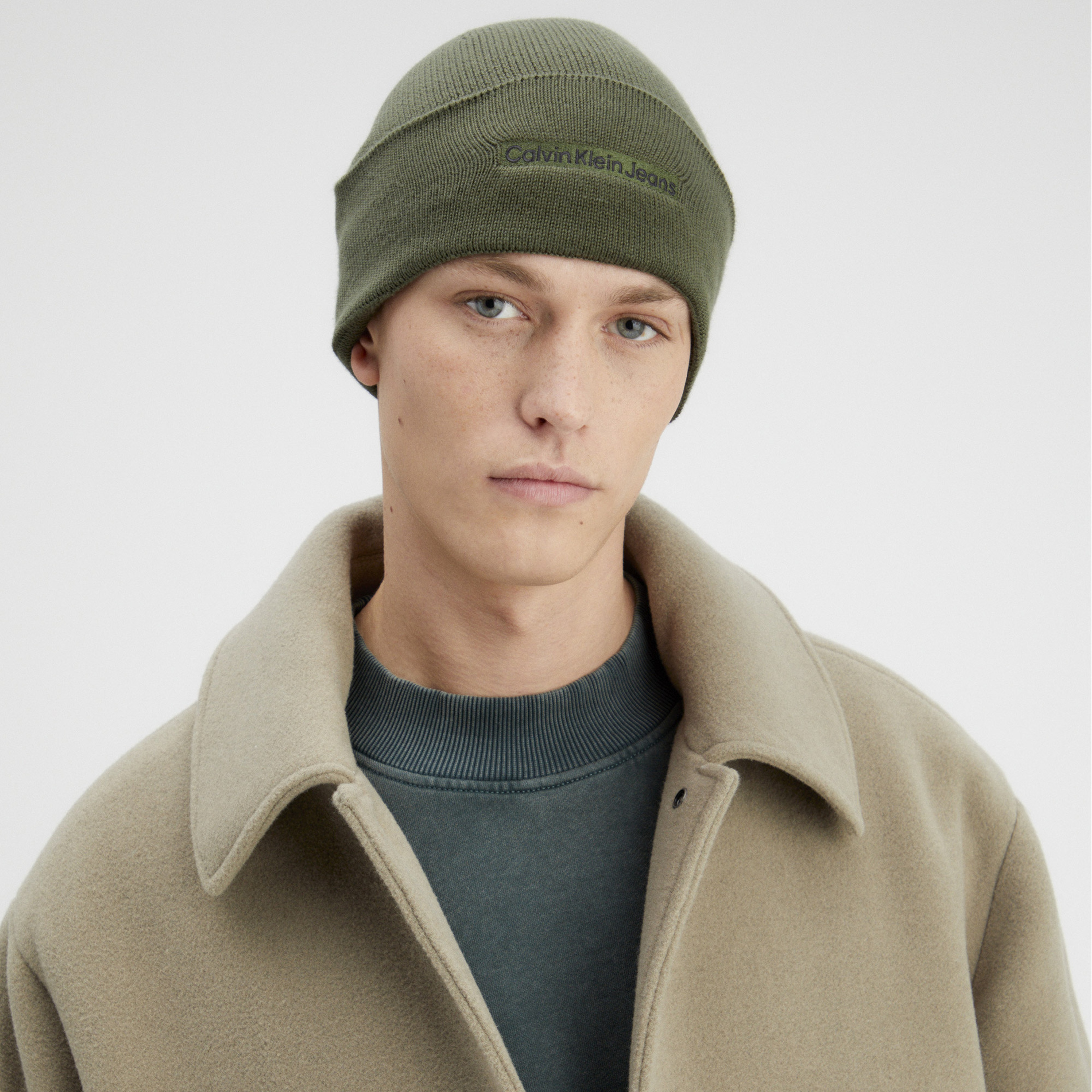 Calvin Klein Jeans Erkek Yeşil Bere