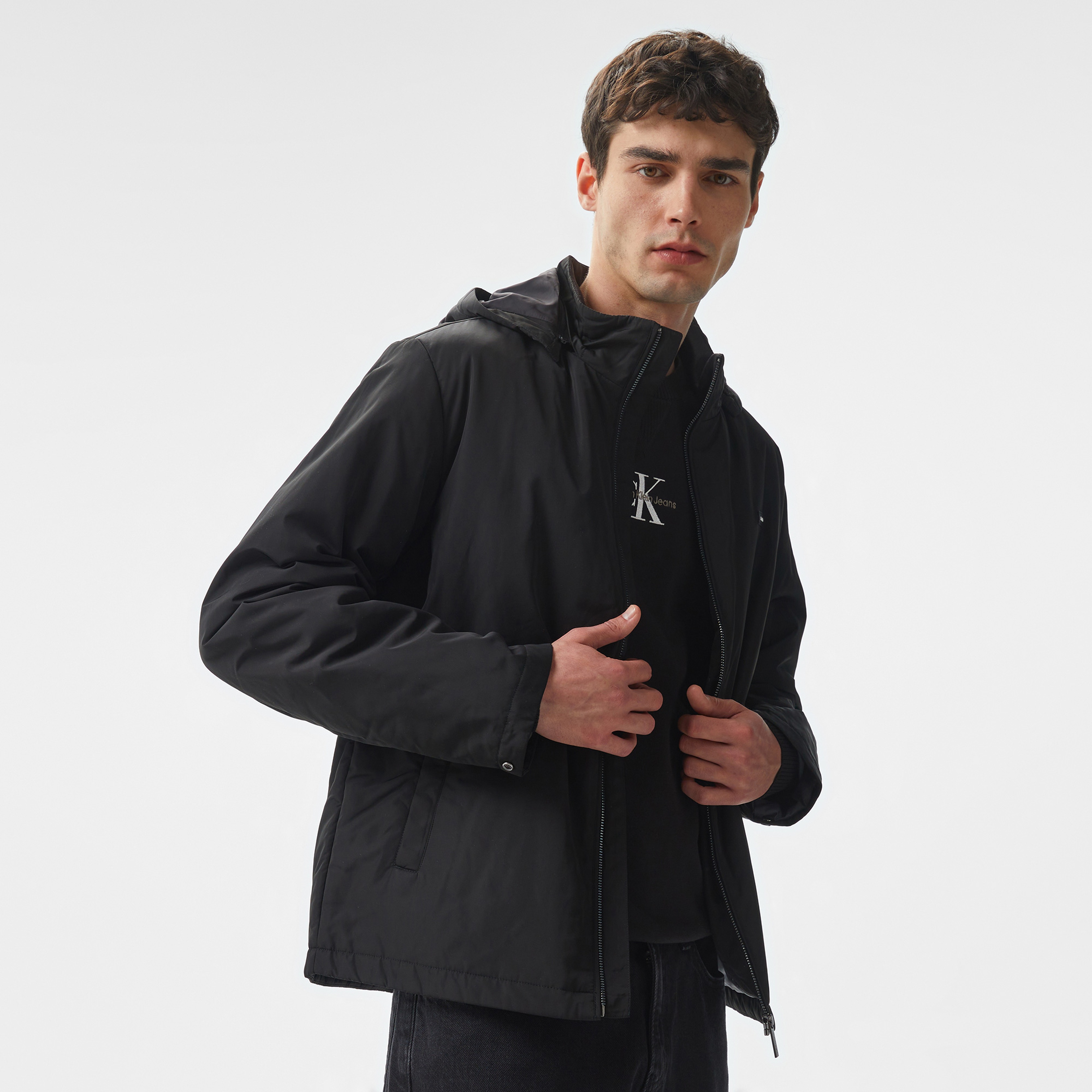 Calvin Klein Erkek Siyah Mont