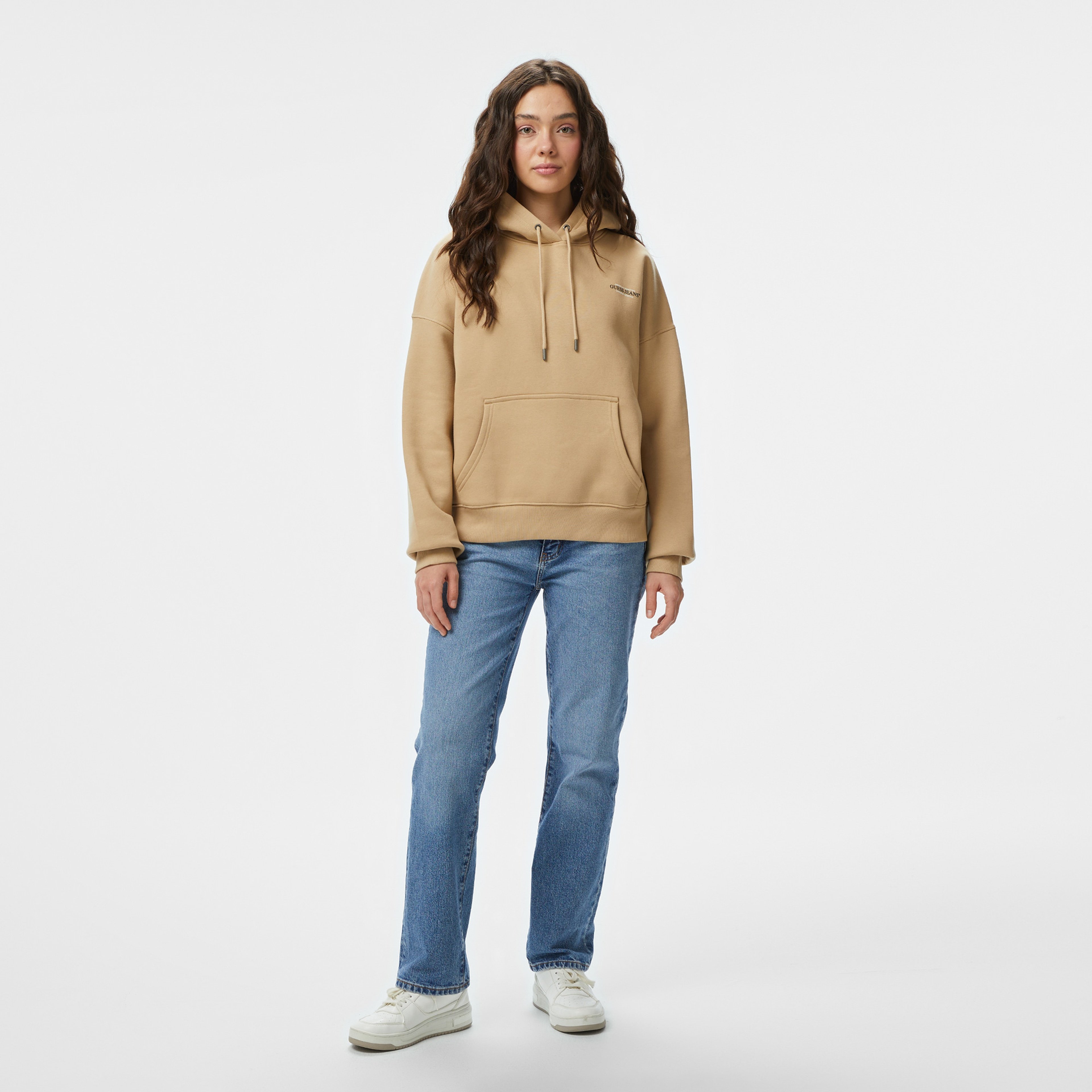 Guess Kadın Bej Sweatshirt