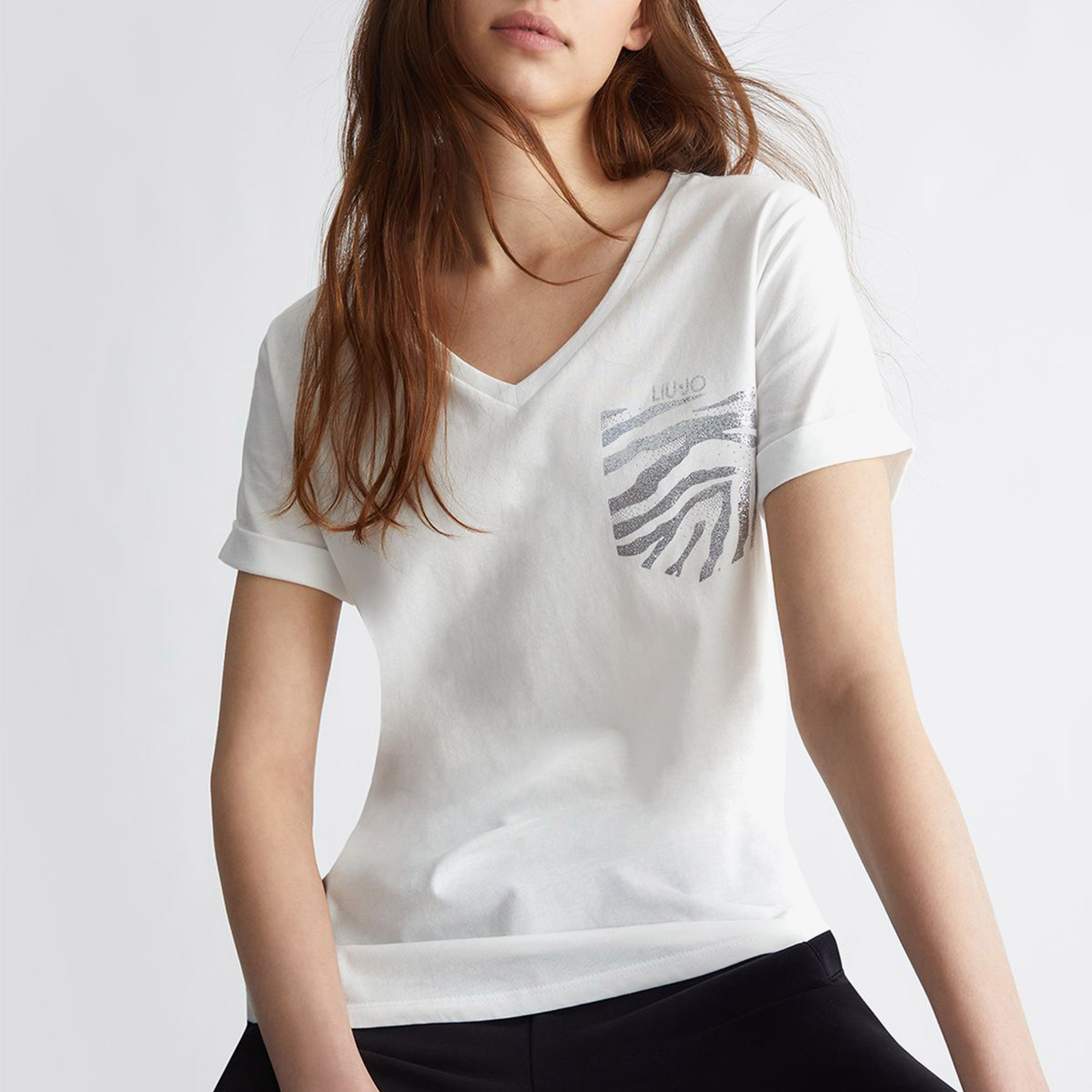 Liu Jo Kadın Beyaz T-Shirt