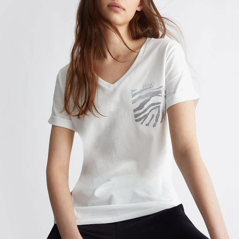 Liu Jo Kadın Beyaz T-Shirt