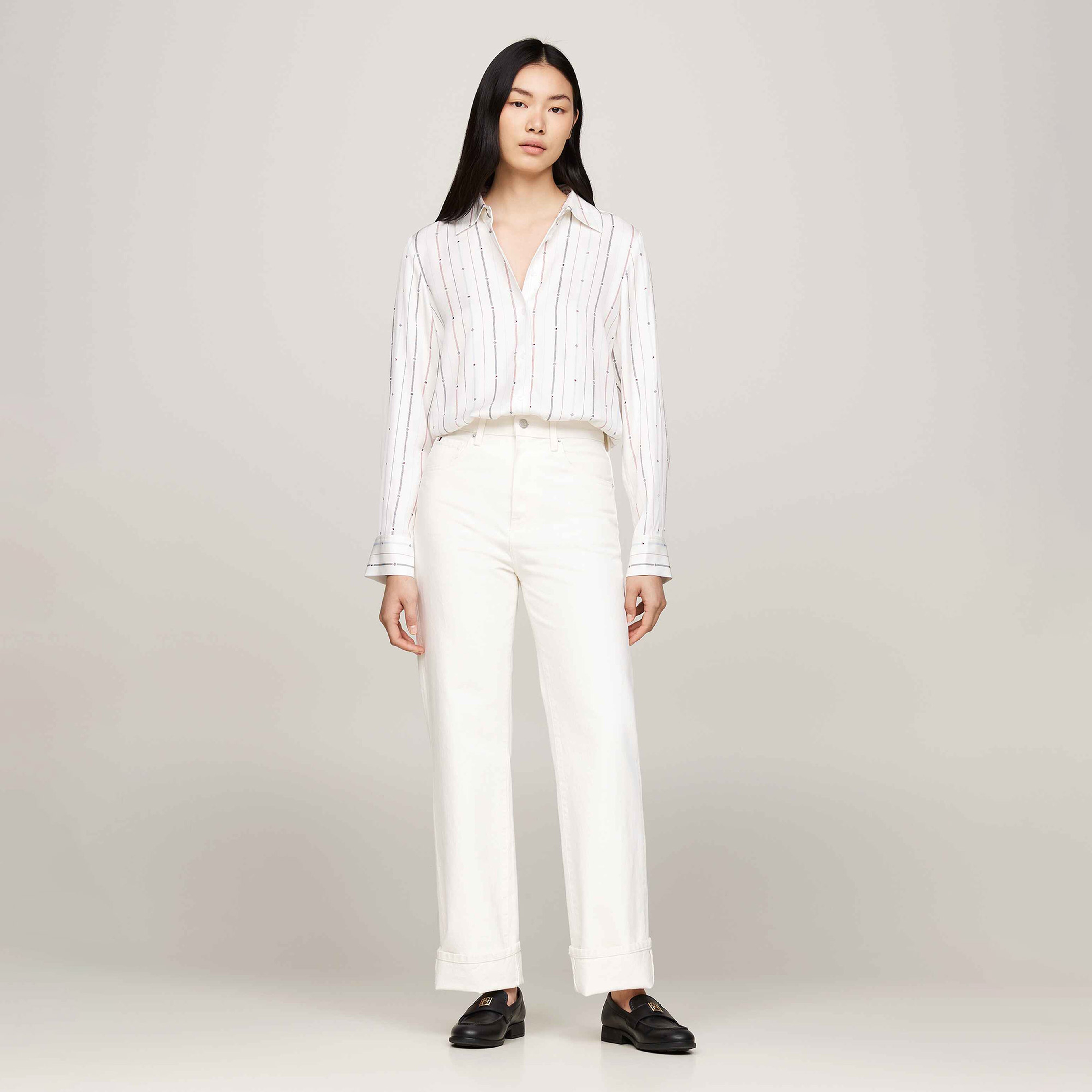 Tommy Hilfiger Kadın Beyaz Gömlek