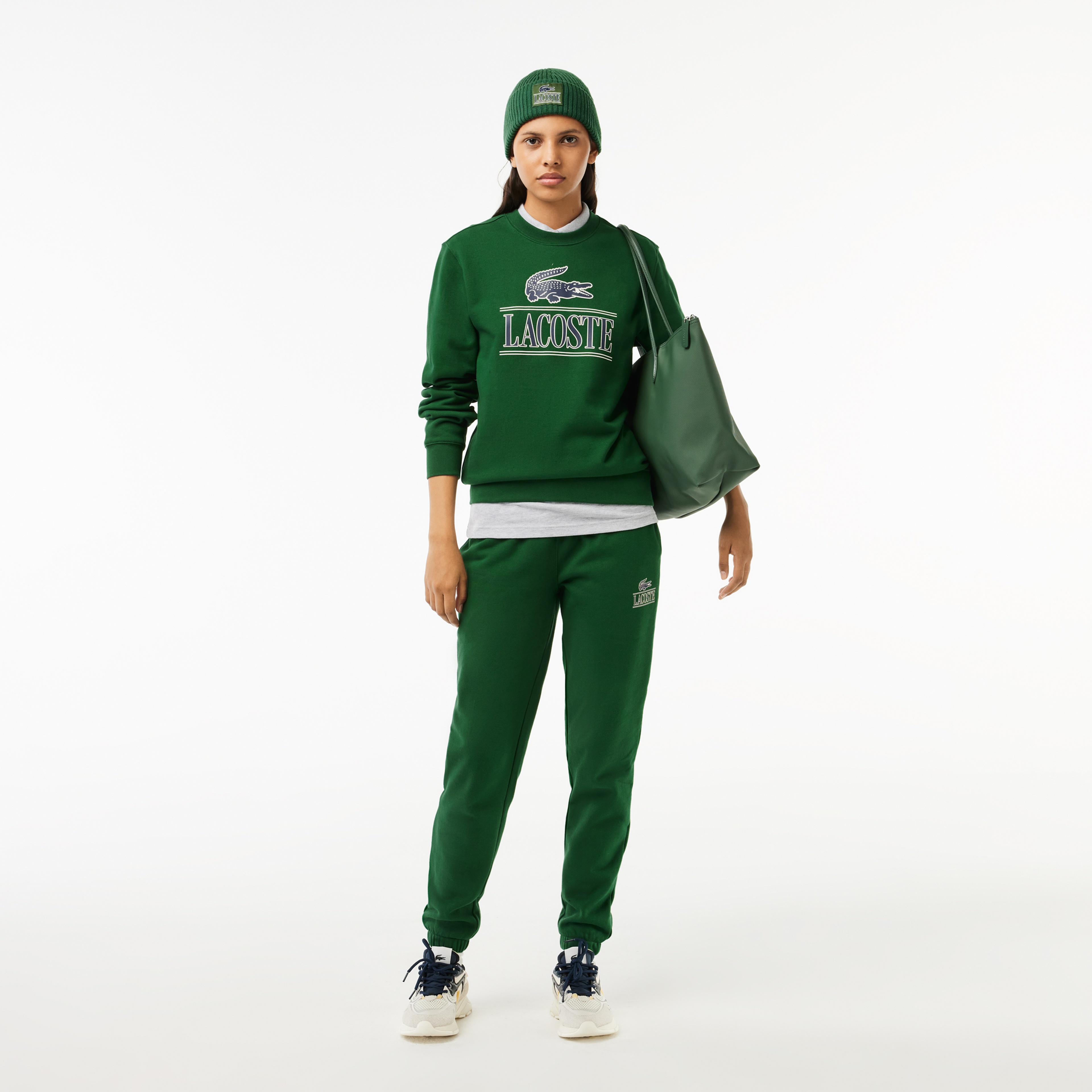 Lacoste Unisex Baskılı Yeşil Bere