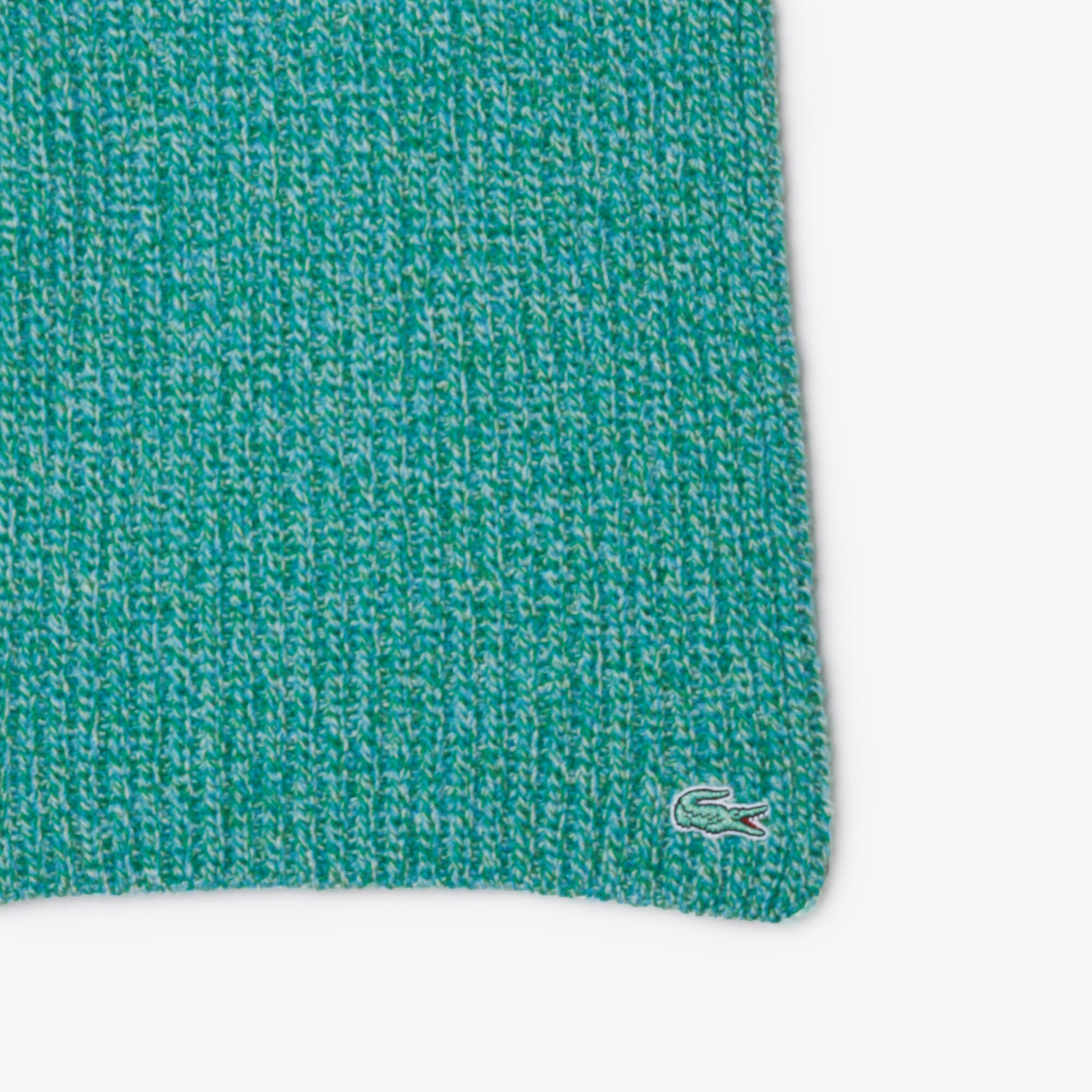 Lacoste Erkek Desenli Koyu Gri Atkı Bere Seti
