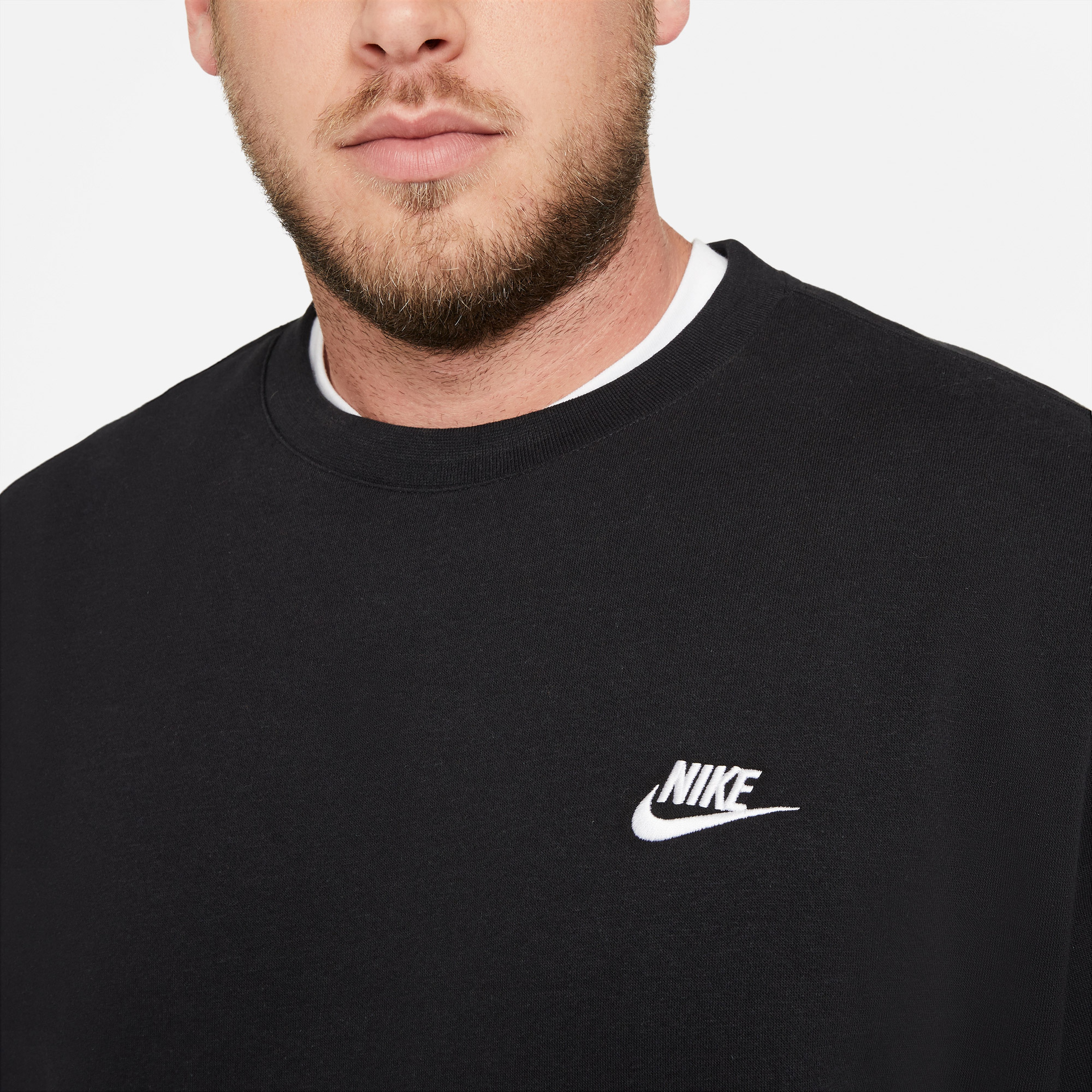 Nike Sportswear Club Fleece Erkek Siyah Sweatshirt