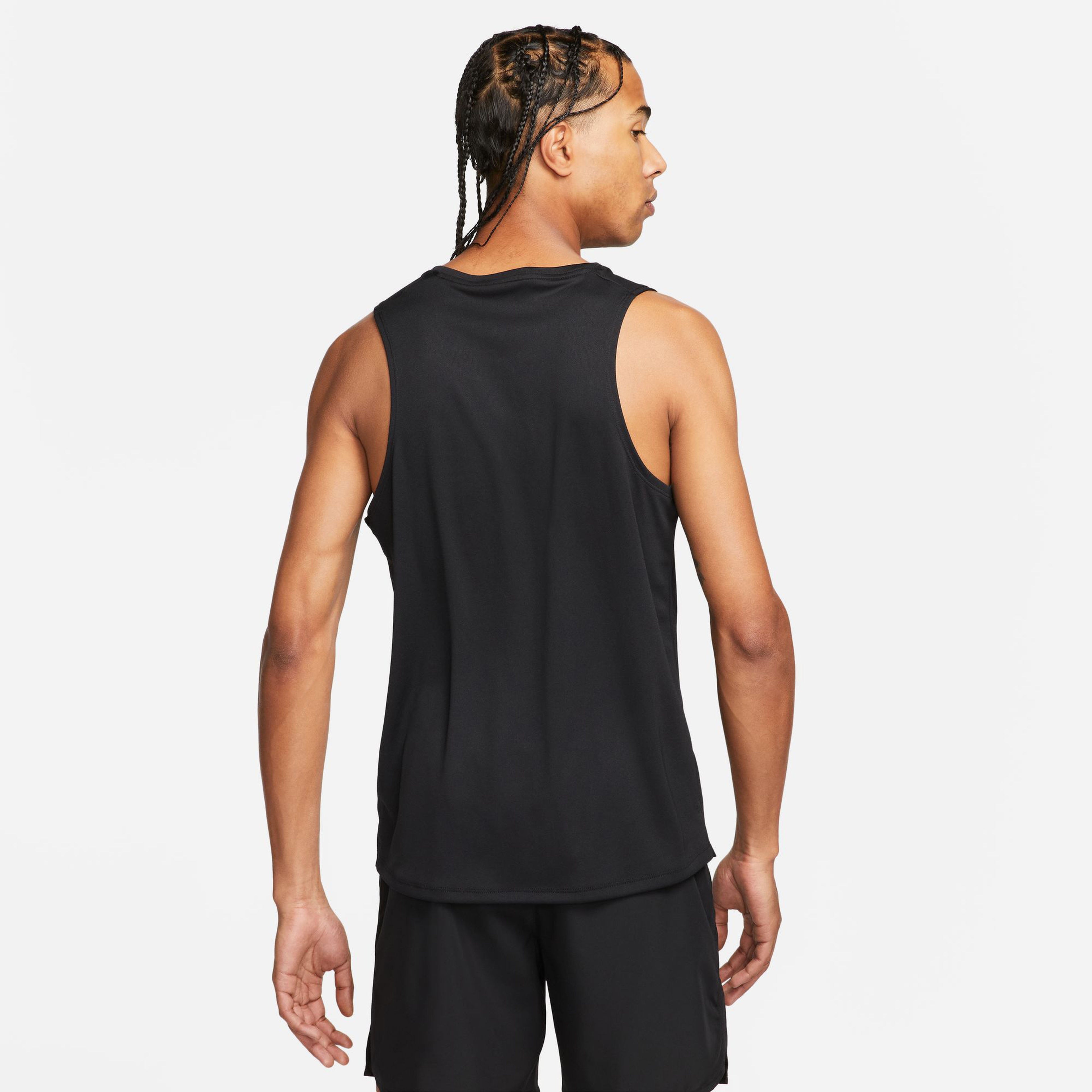 Nike Dri-Fit Miler Tank Erkek Siyah Kolsuz T-Shirt