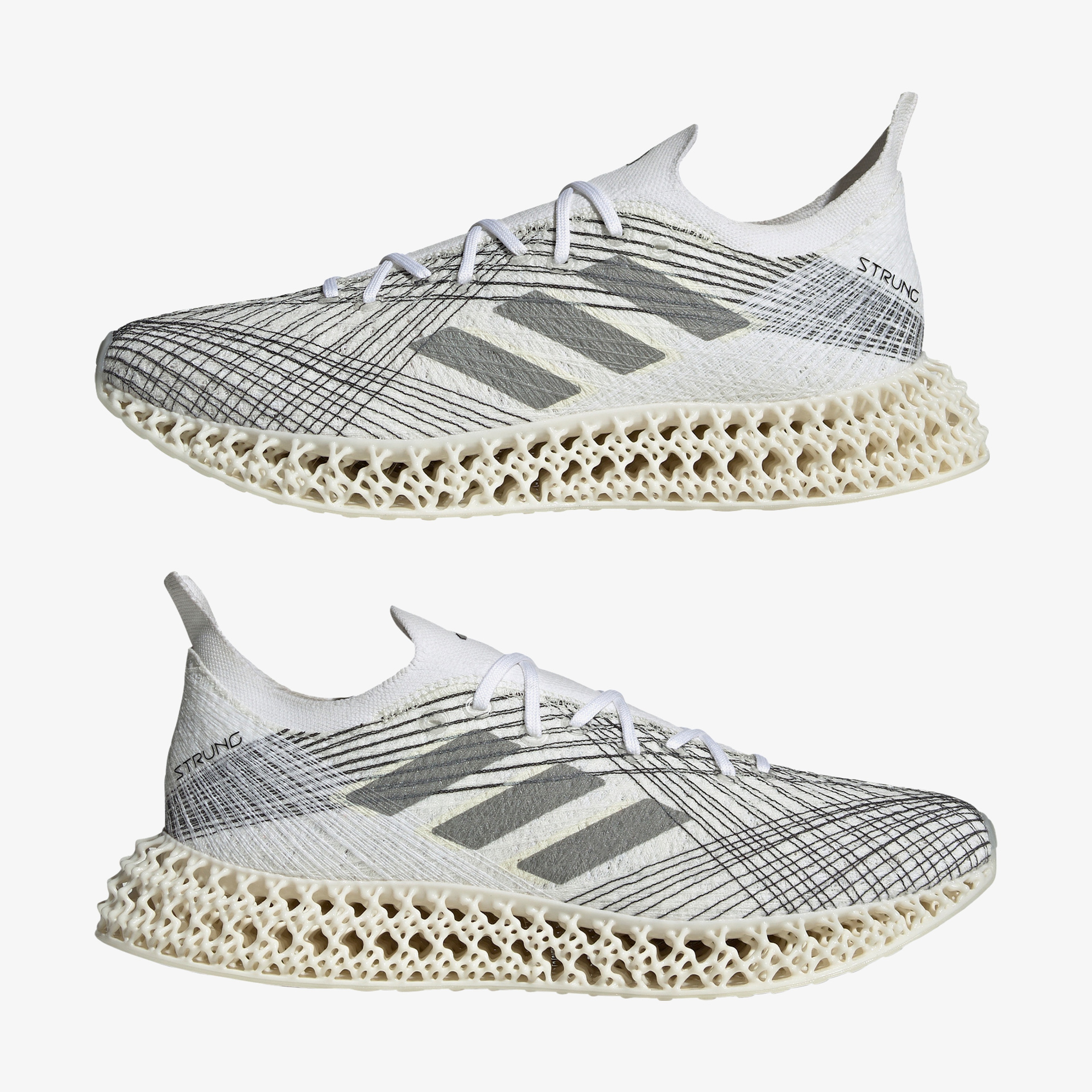 adidas 4DFWD X Strunger Erkek Beyaz Koşu Ayakkabısı