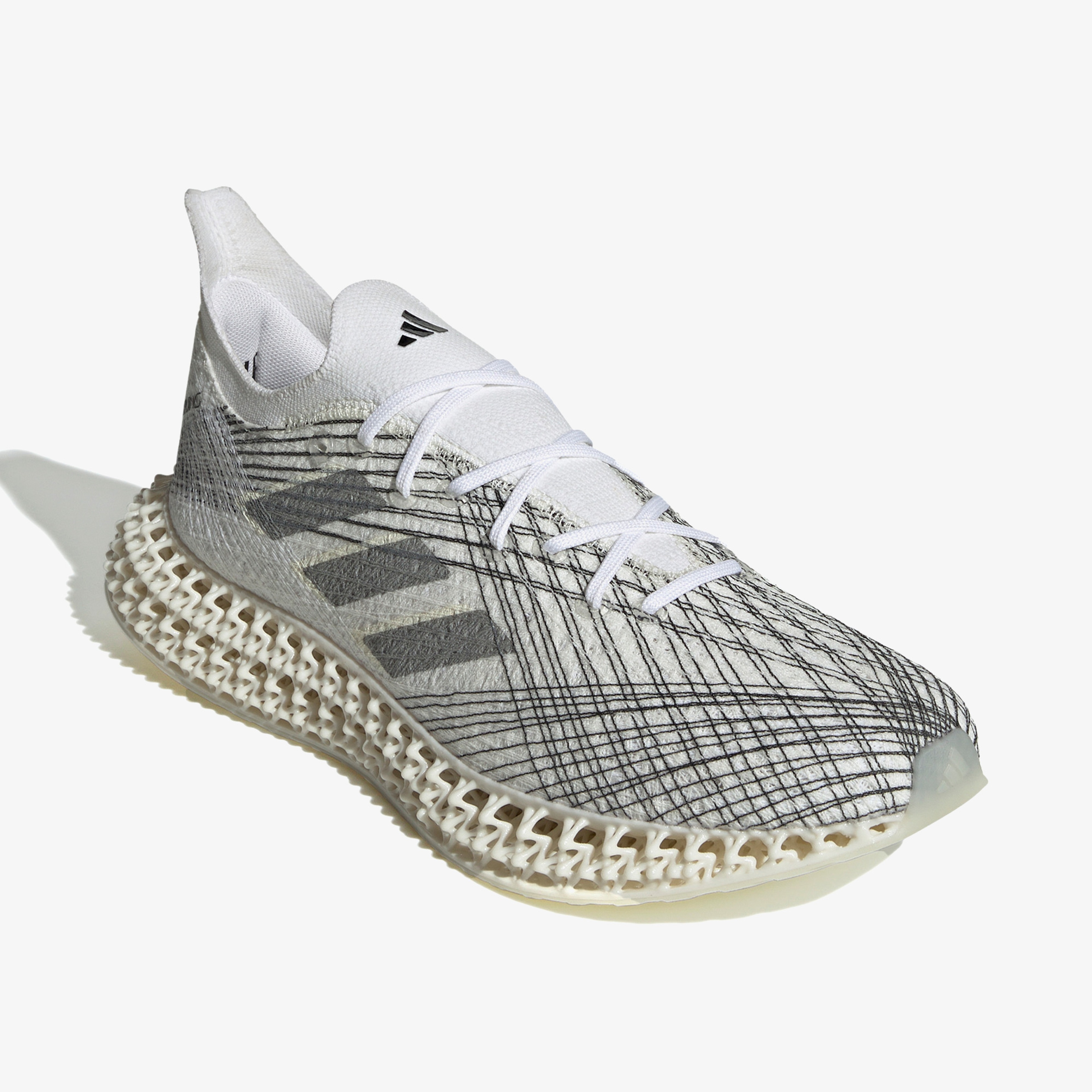 adidas 4DFWD X Strunger Erkek Beyaz Koşu Ayakkabısı