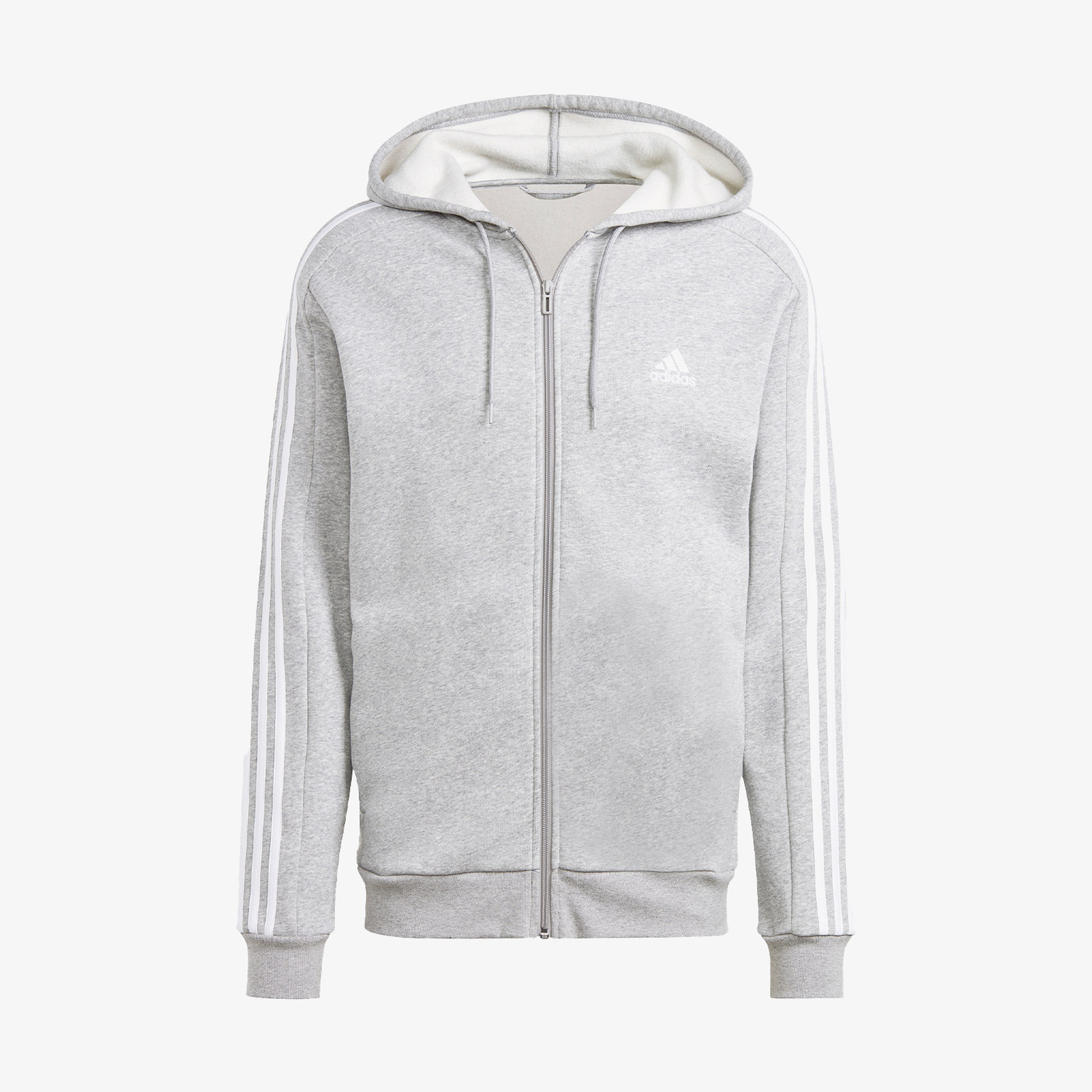 adidas 3 Striped Erkek Gri Günlük Eşofman Üstü