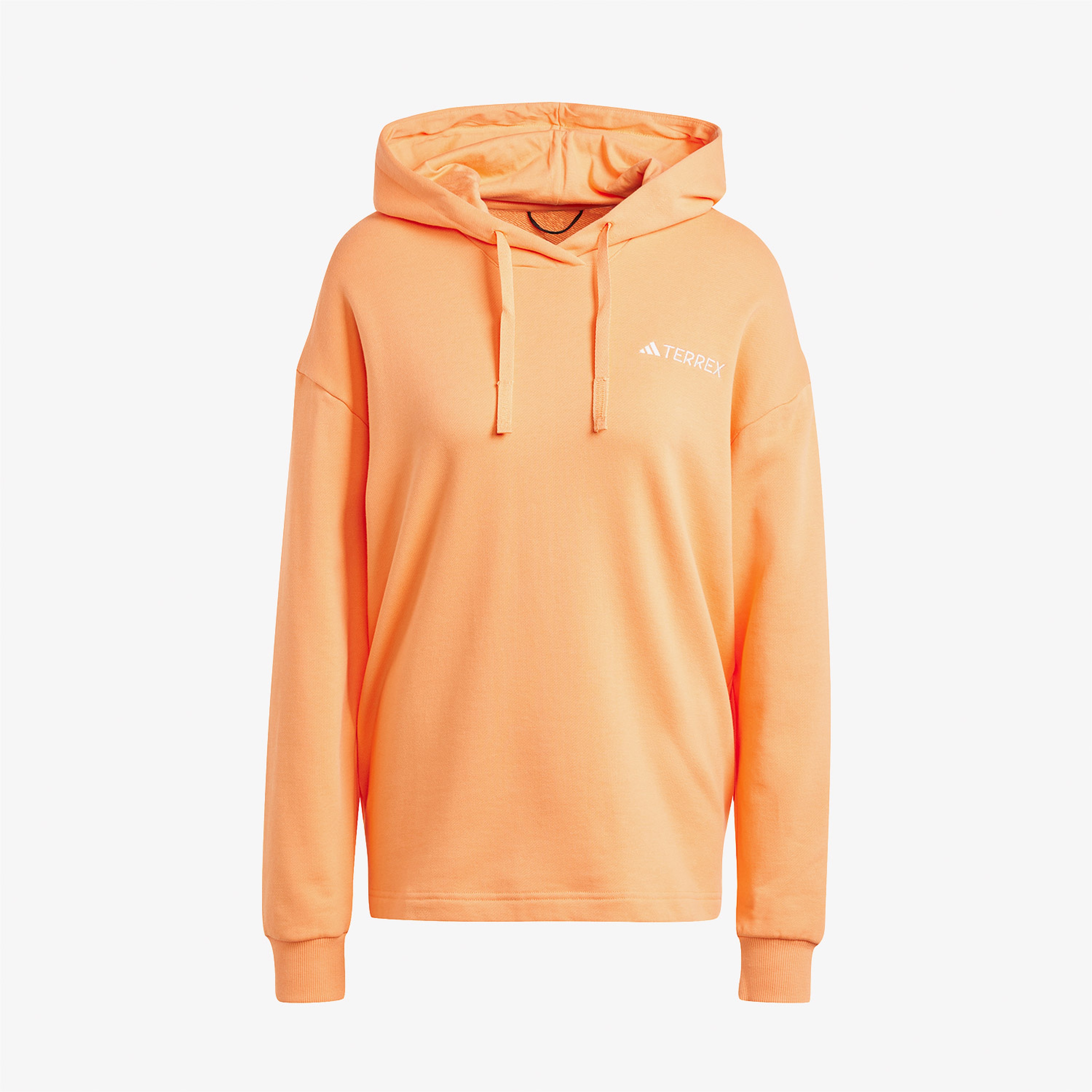 adidas Terrex Logo Kapüşonlu Kadın Turuncu Günlük Sweatshirt
