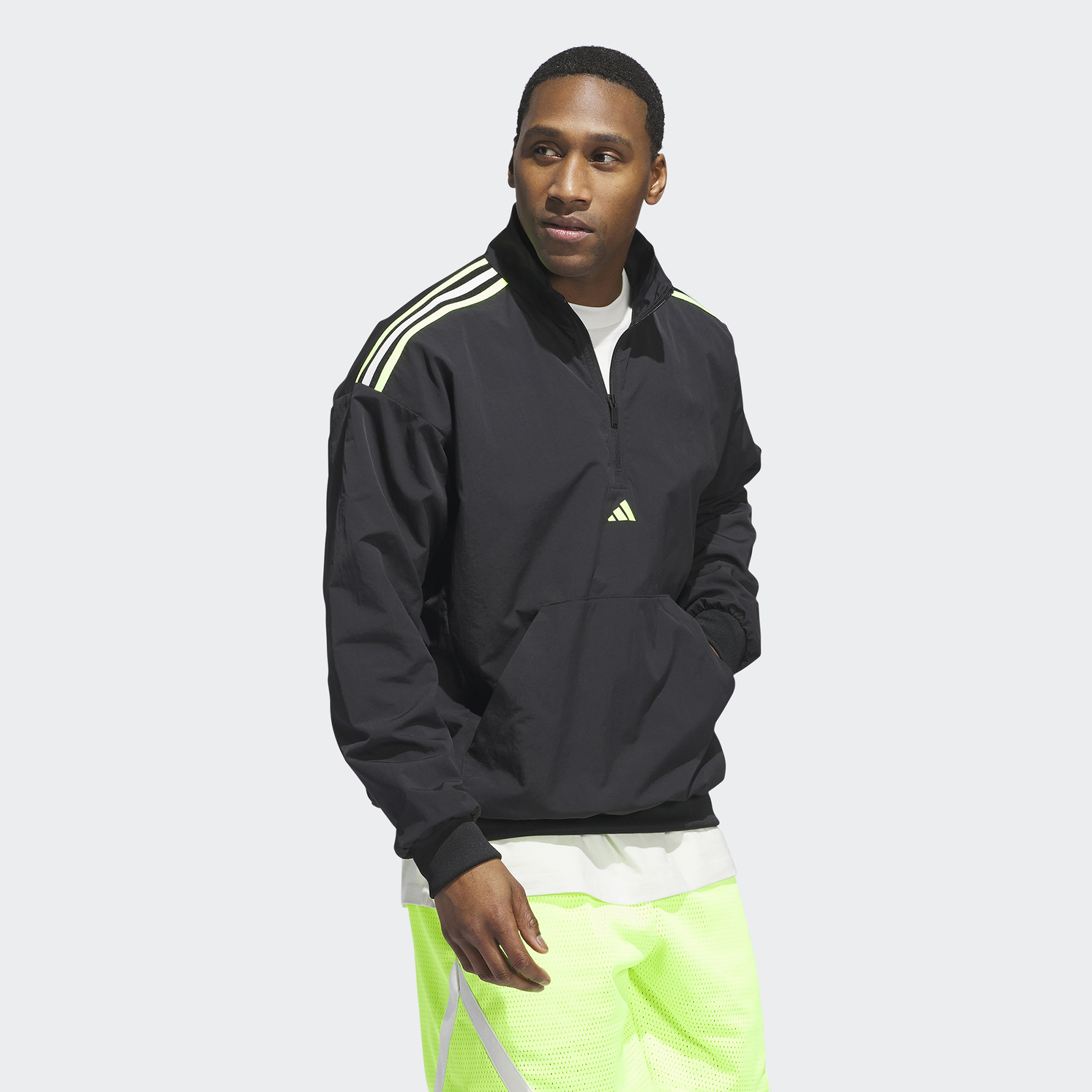 adidas Basketball Select 1/4 Zip Erkek Siyah Günlük Ceket