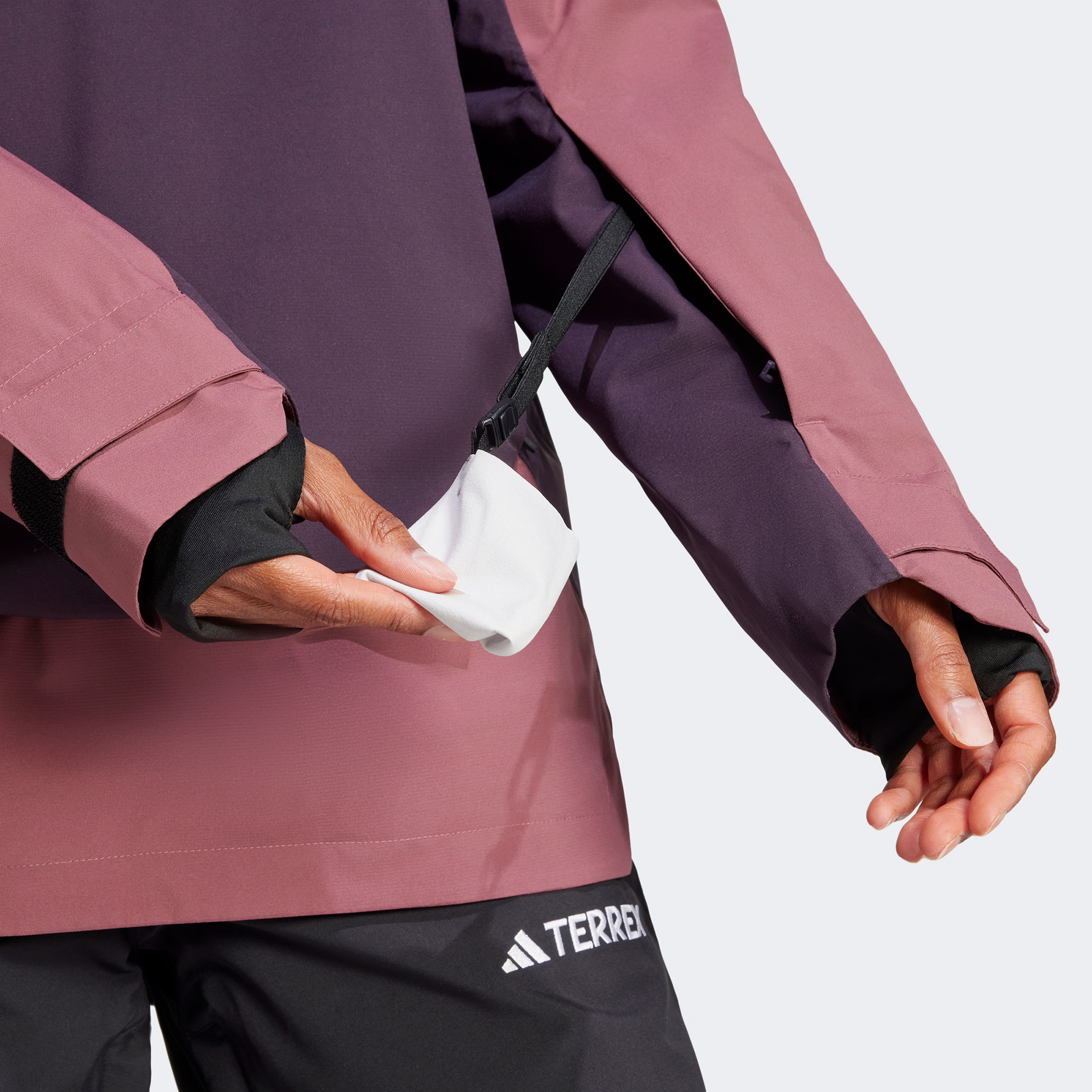 adidas Terrex Xperior 2L Lined Rain Rdy Kadın Mor YağmurlukMJE4064