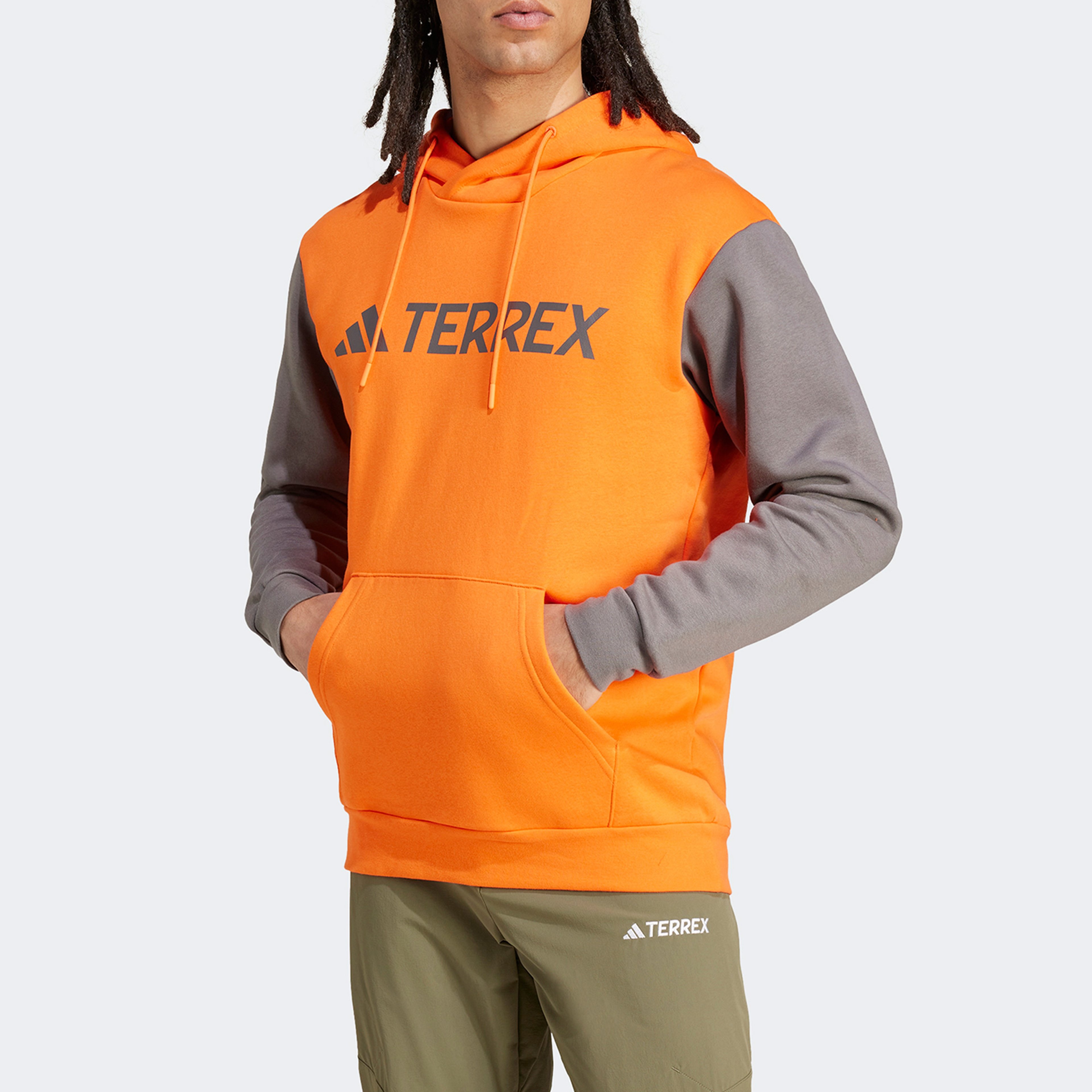 adidas Terrex Multi Large Kapüşonlu Erkek Turuncu Günlük Sweatshirt