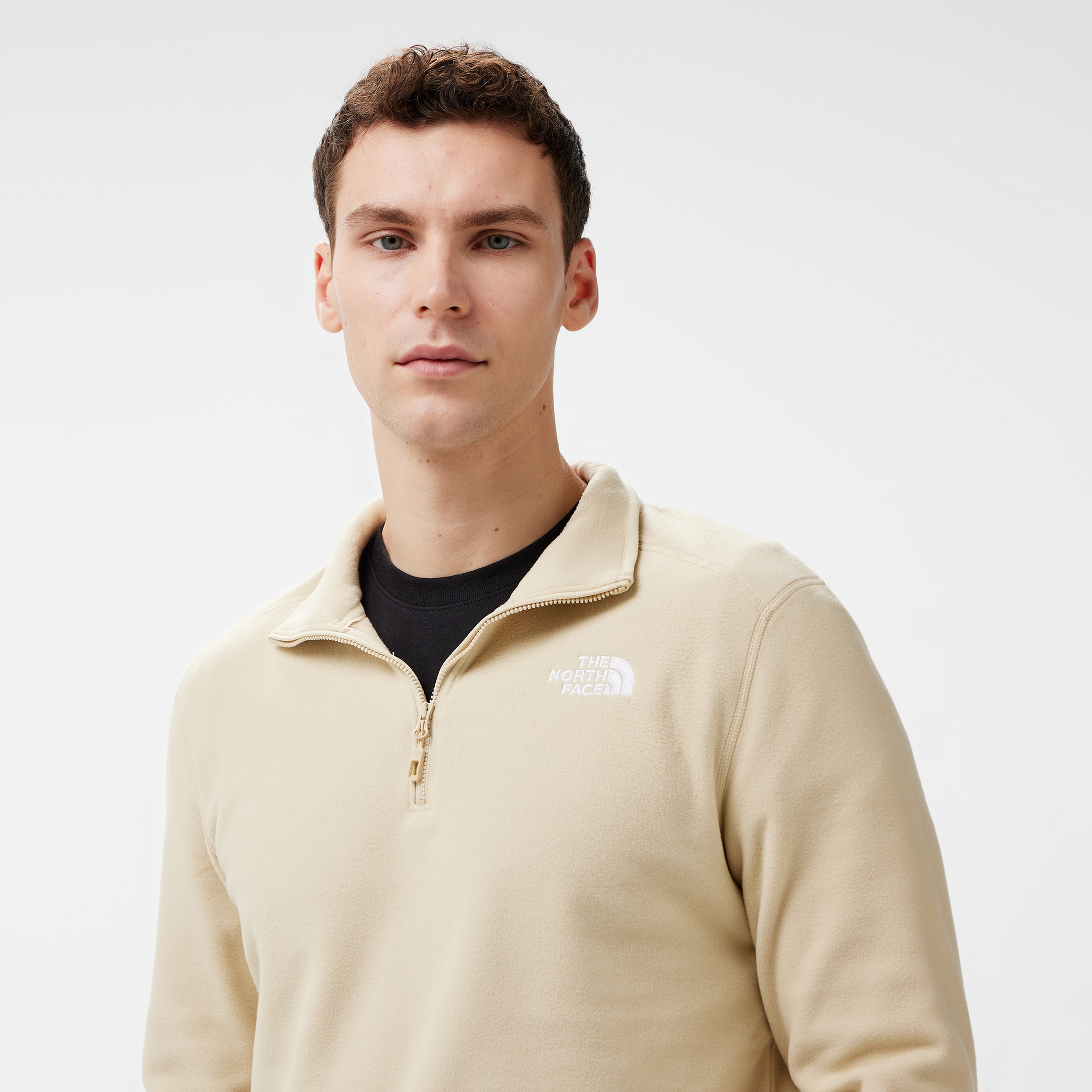 The North Face 100 Glacier 1/4 Zip Erkek Bej Polar