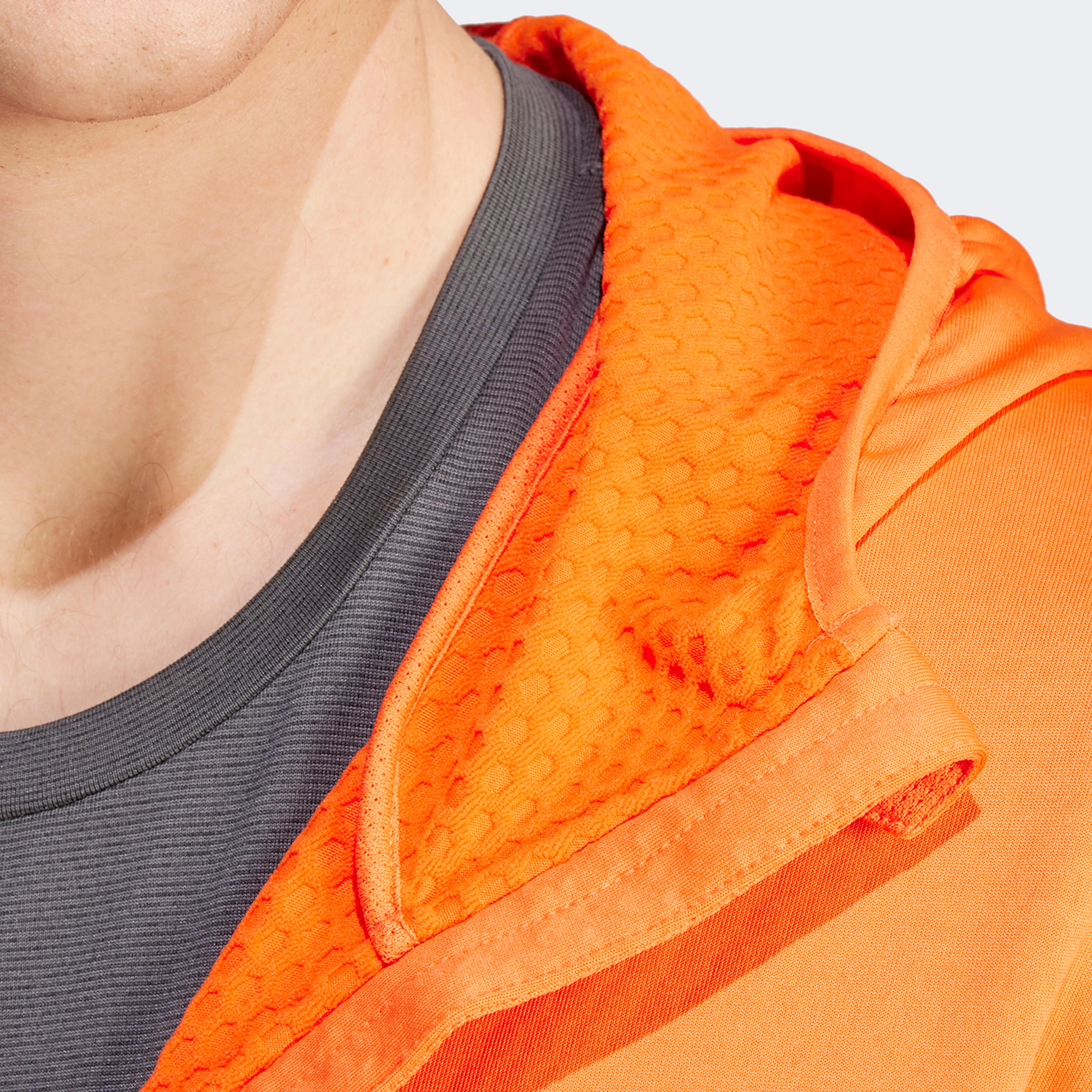 adidas Terrex Light Fleece Full Zip Kapüşonlu Erkek Turuncu Günlük Sweatshirt