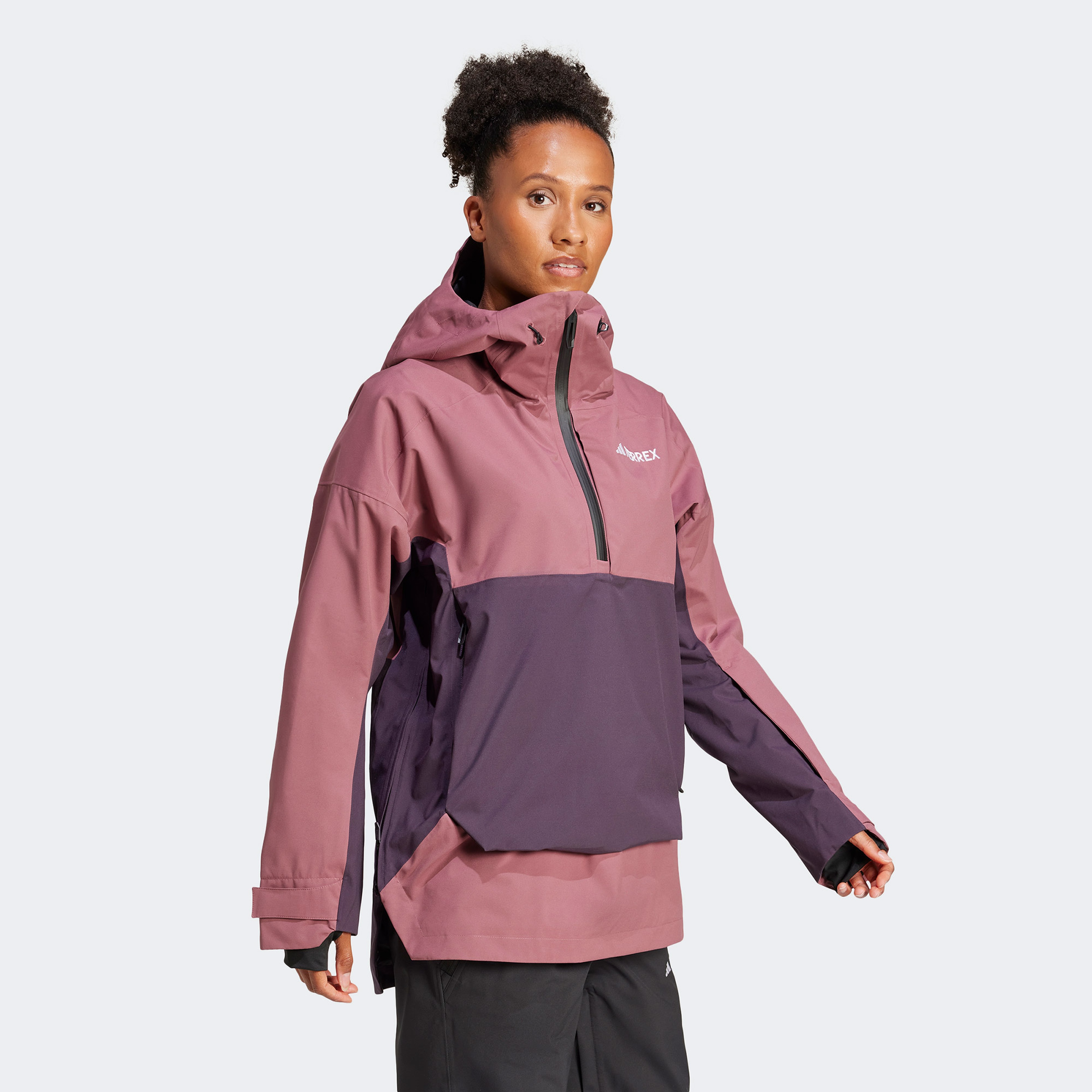 adidas Terrex Xperior 2L Lined Rain Rdy Kadın Mor YağmurlukMJE4064