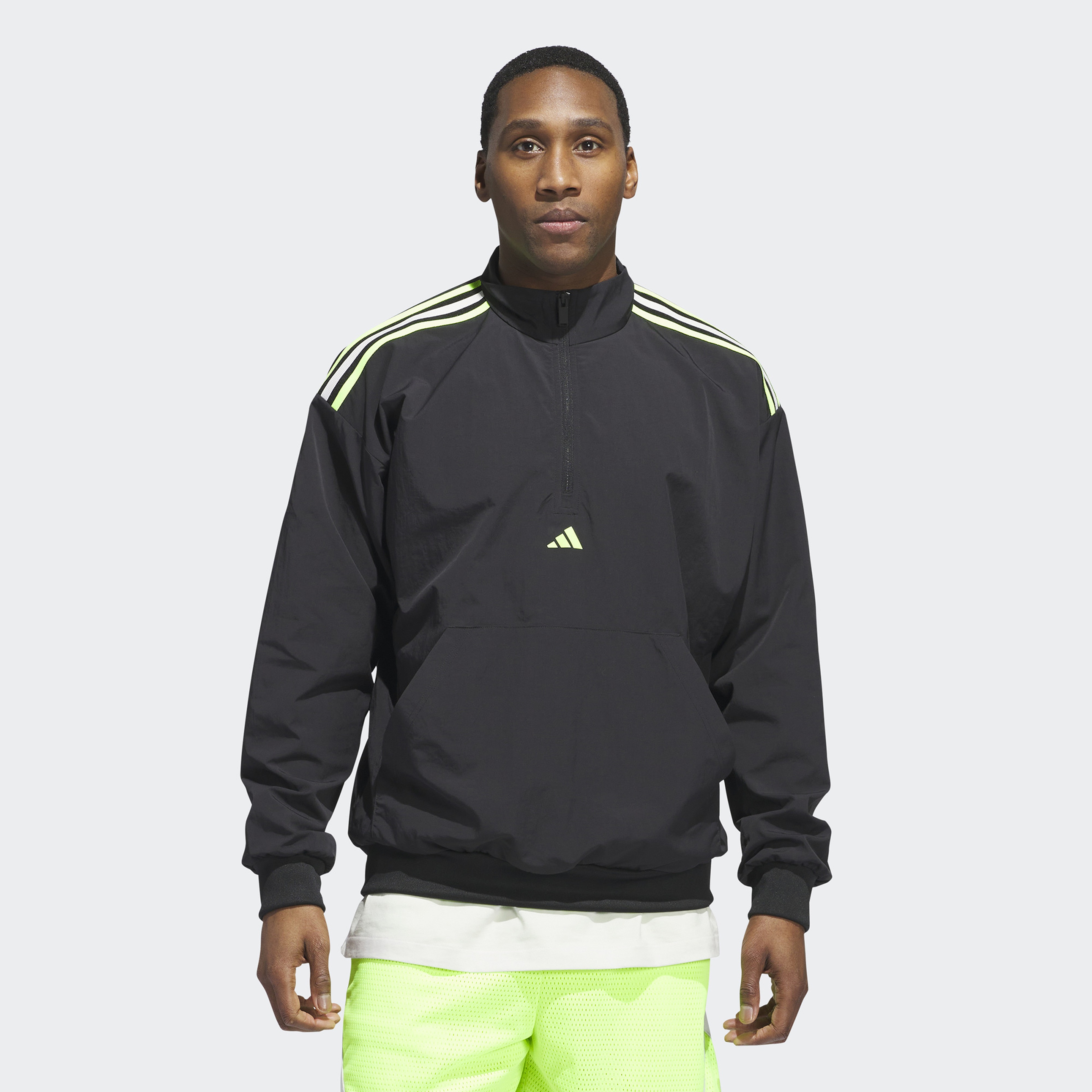 adidas Basketball Select 1/4 Zip Erkek Siyah Günlük Ceket