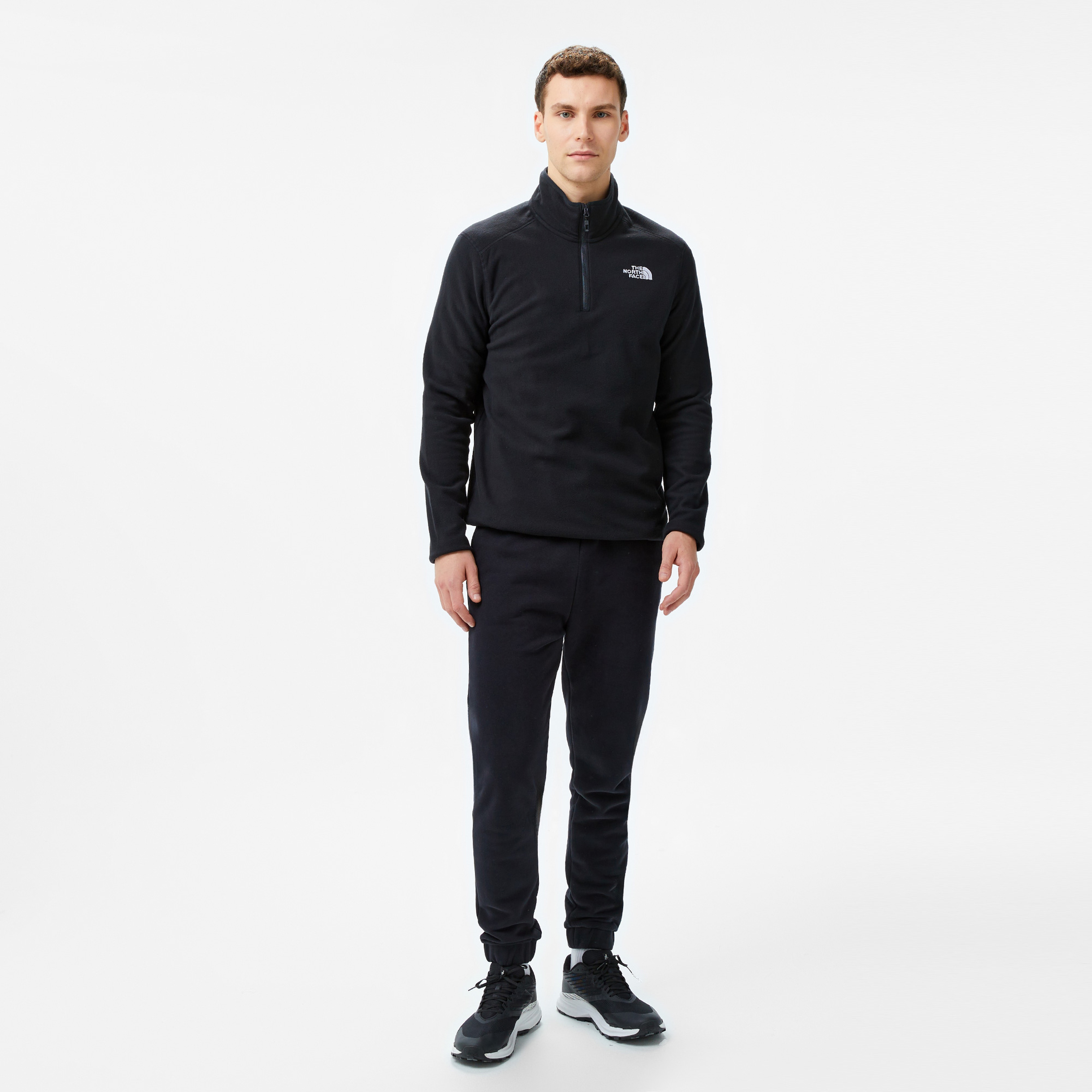 The North Face 100 Glacier 1/4 Zip Erkek Siyah Polar