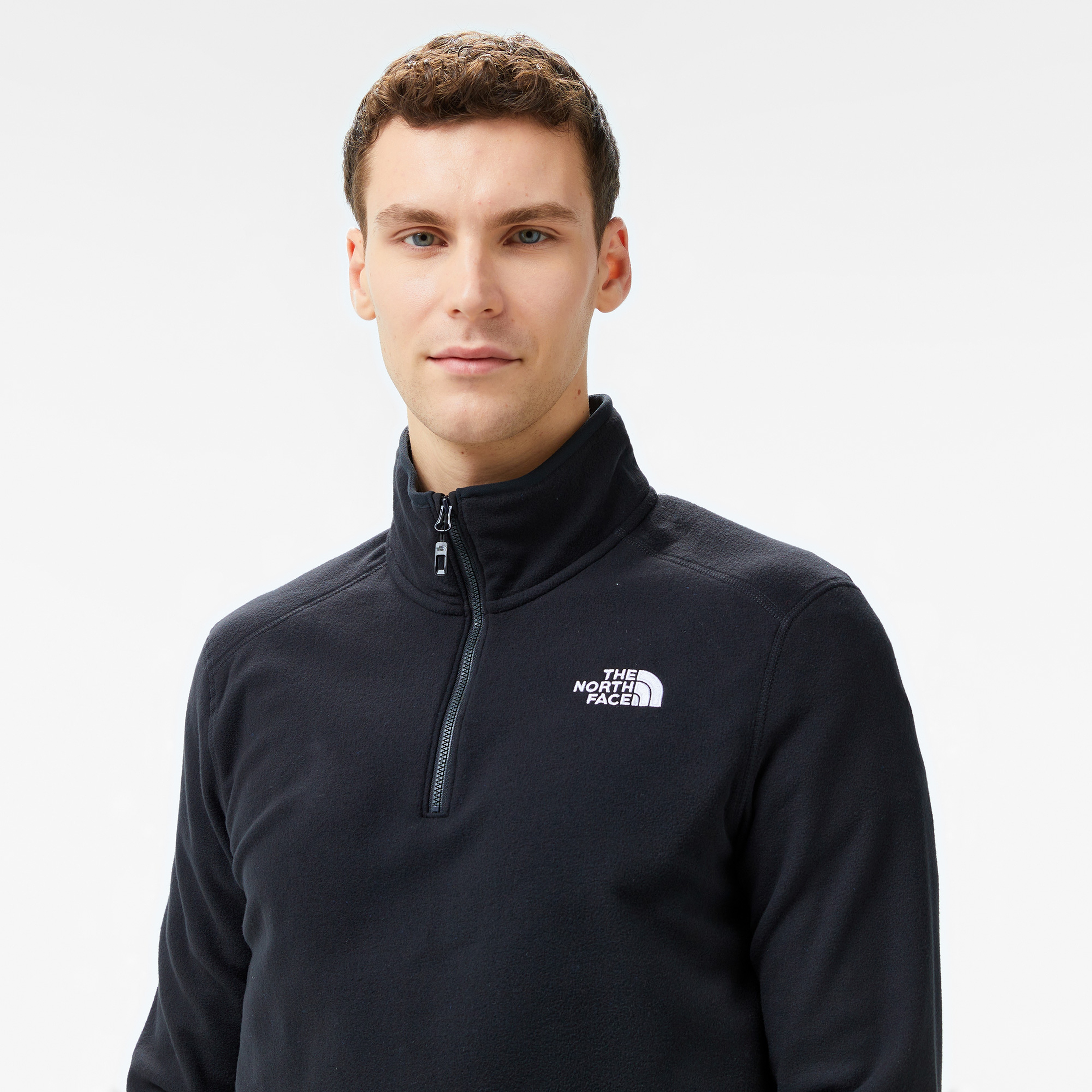 The North Face 100 Glacier 1/4 Zip Erkek Siyah Polar