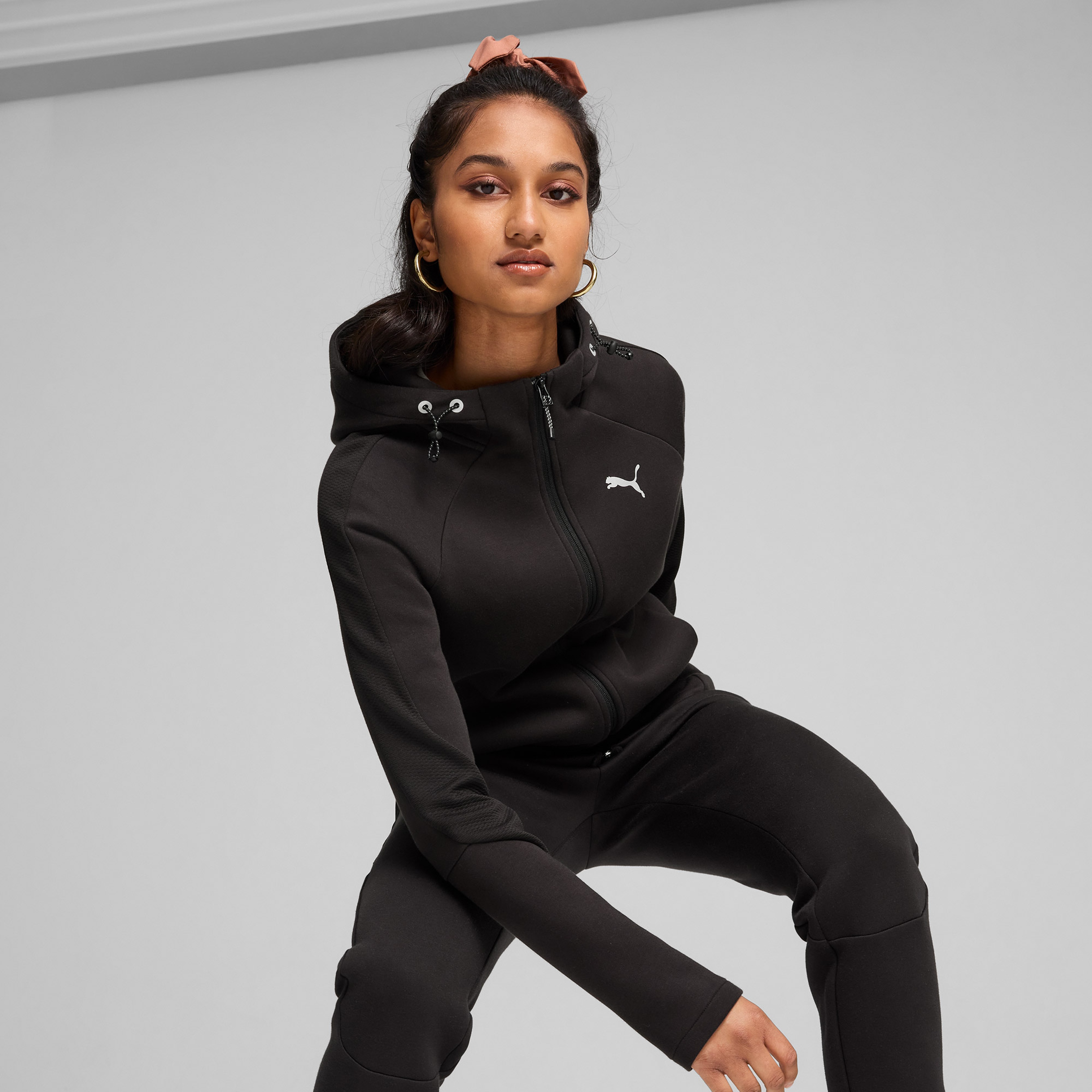 Puma Evostripe Full Zip Kadın Siyah Günlük Sweatshirt
