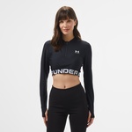 Under Armour Heat Gear Rib 1/4 Zipped Kadın Siyah Antrenman Üstü