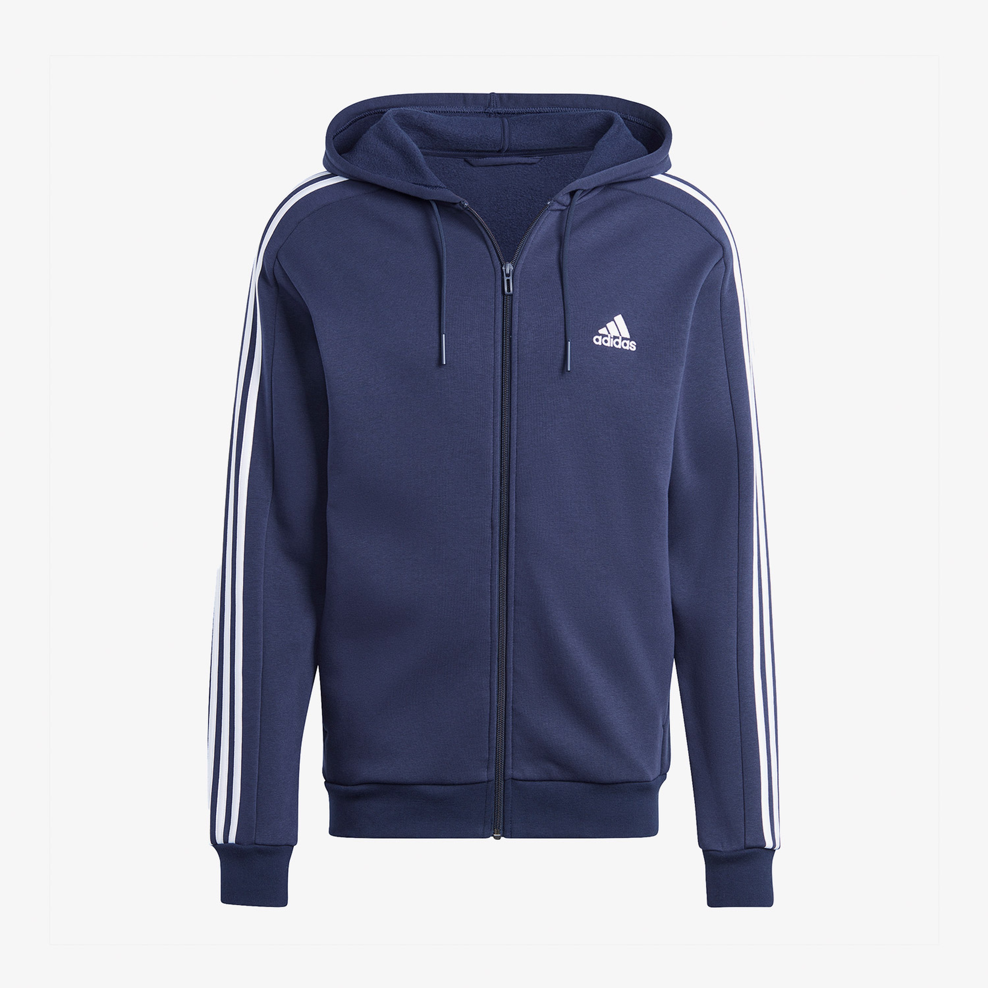adidas Essentials Fleece 3-Stripes Erkek Mavi Günlük Sweatshirt