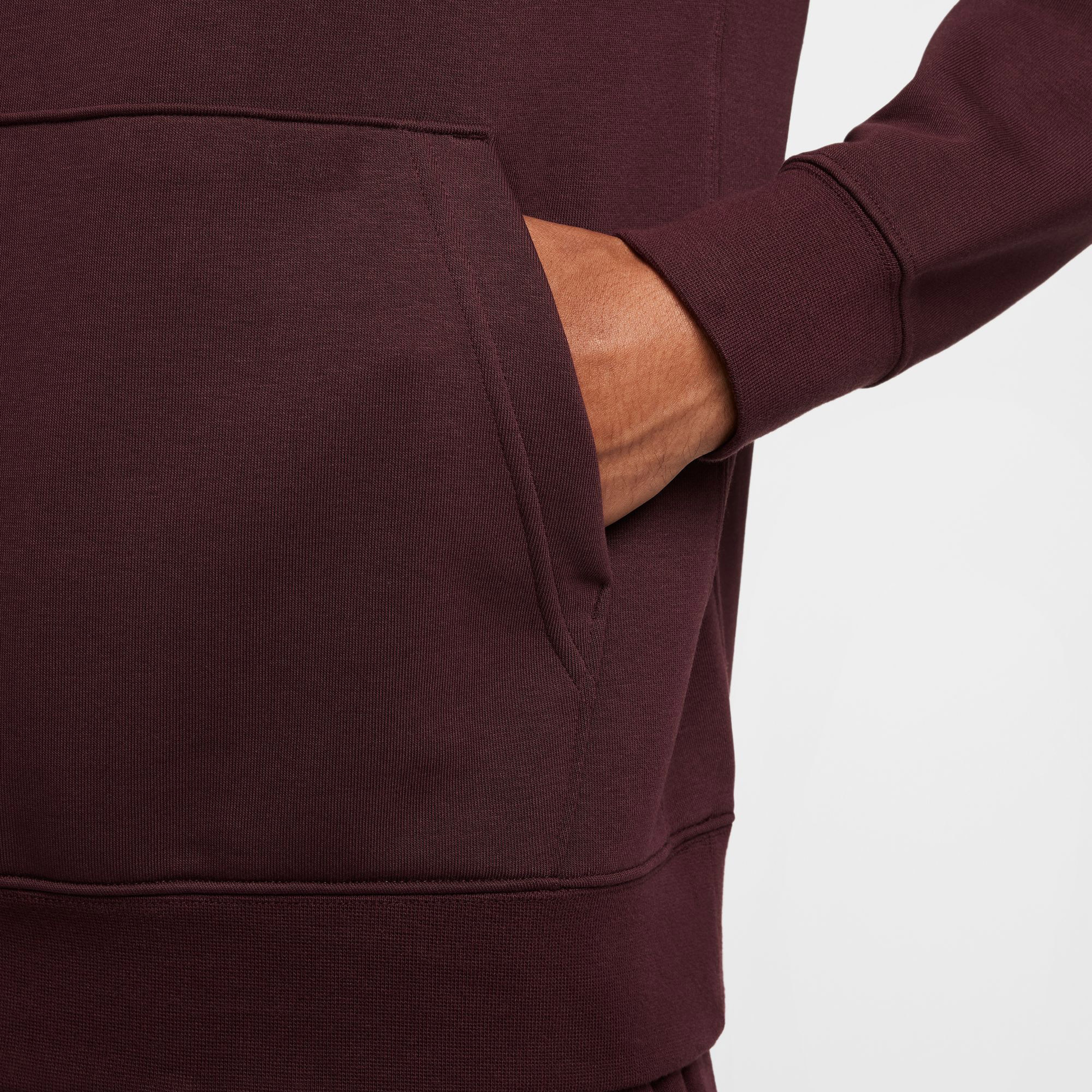Nike Swoosh Dri-Fit Pullover Erkek Bordo Günlük Sweatshirt