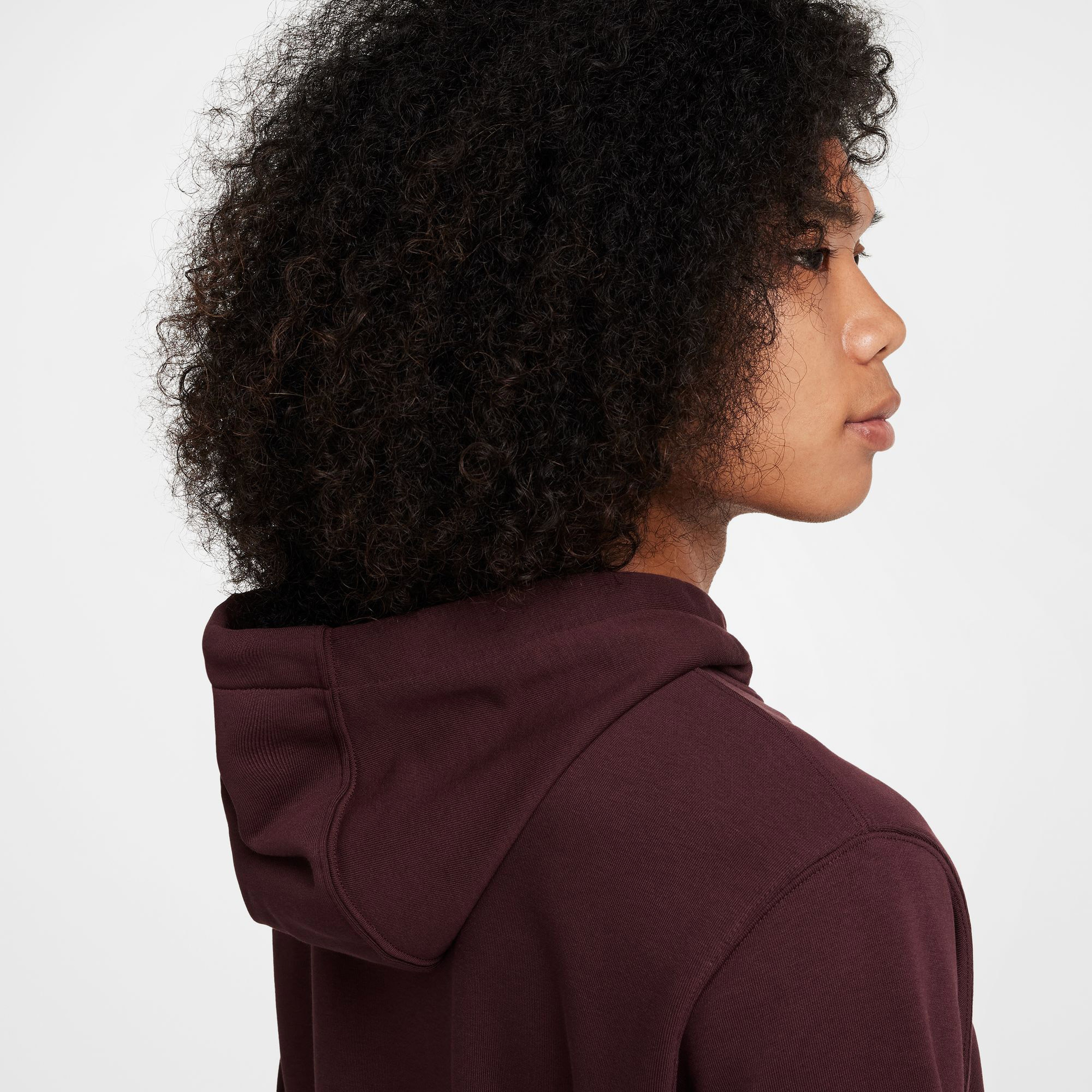 Nike Swoosh Dri-Fit Pullover Erkek Bordo Günlük Sweatshirt