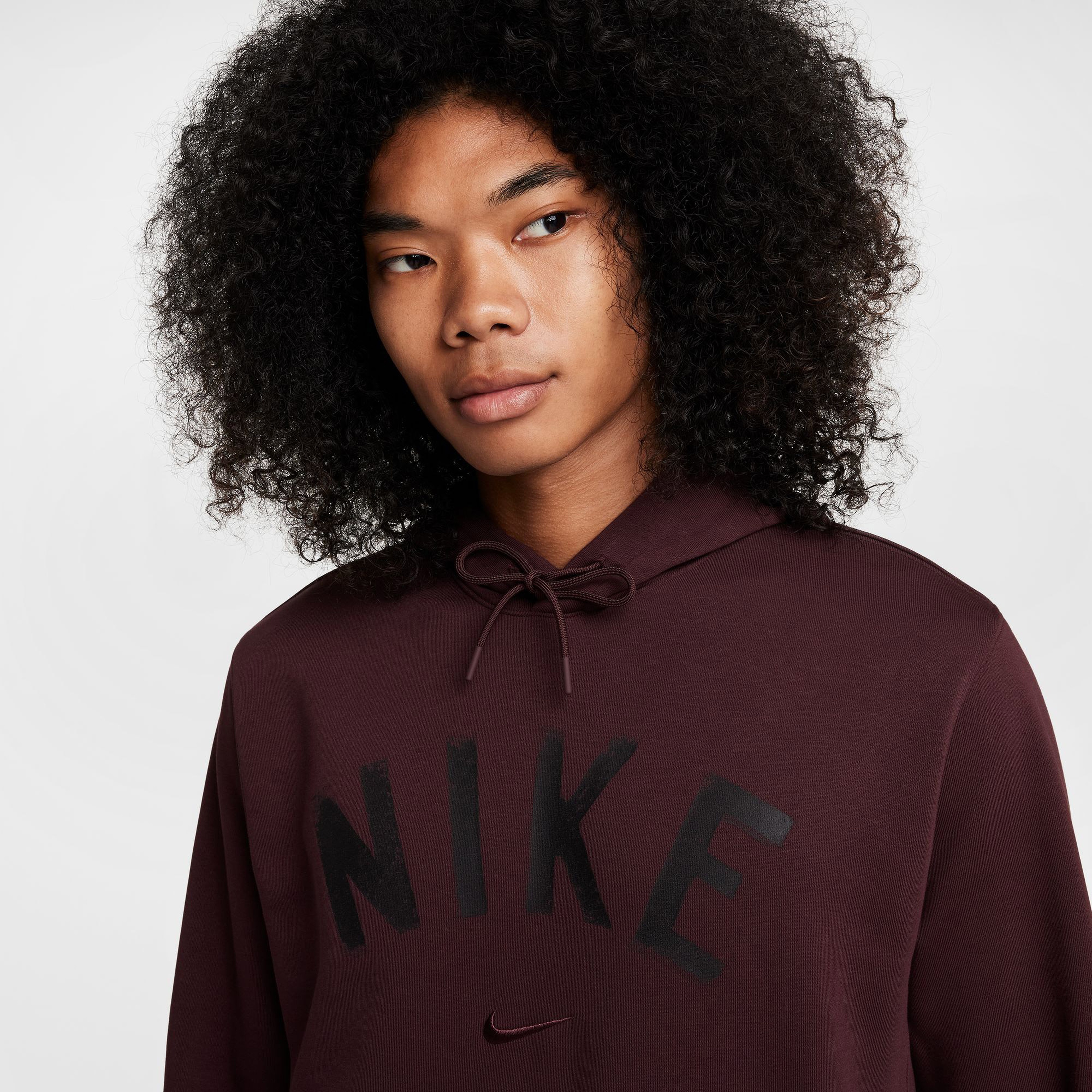Nike Swoosh Dri-Fit Pullover Erkek Bordo Günlük Sweatshirt