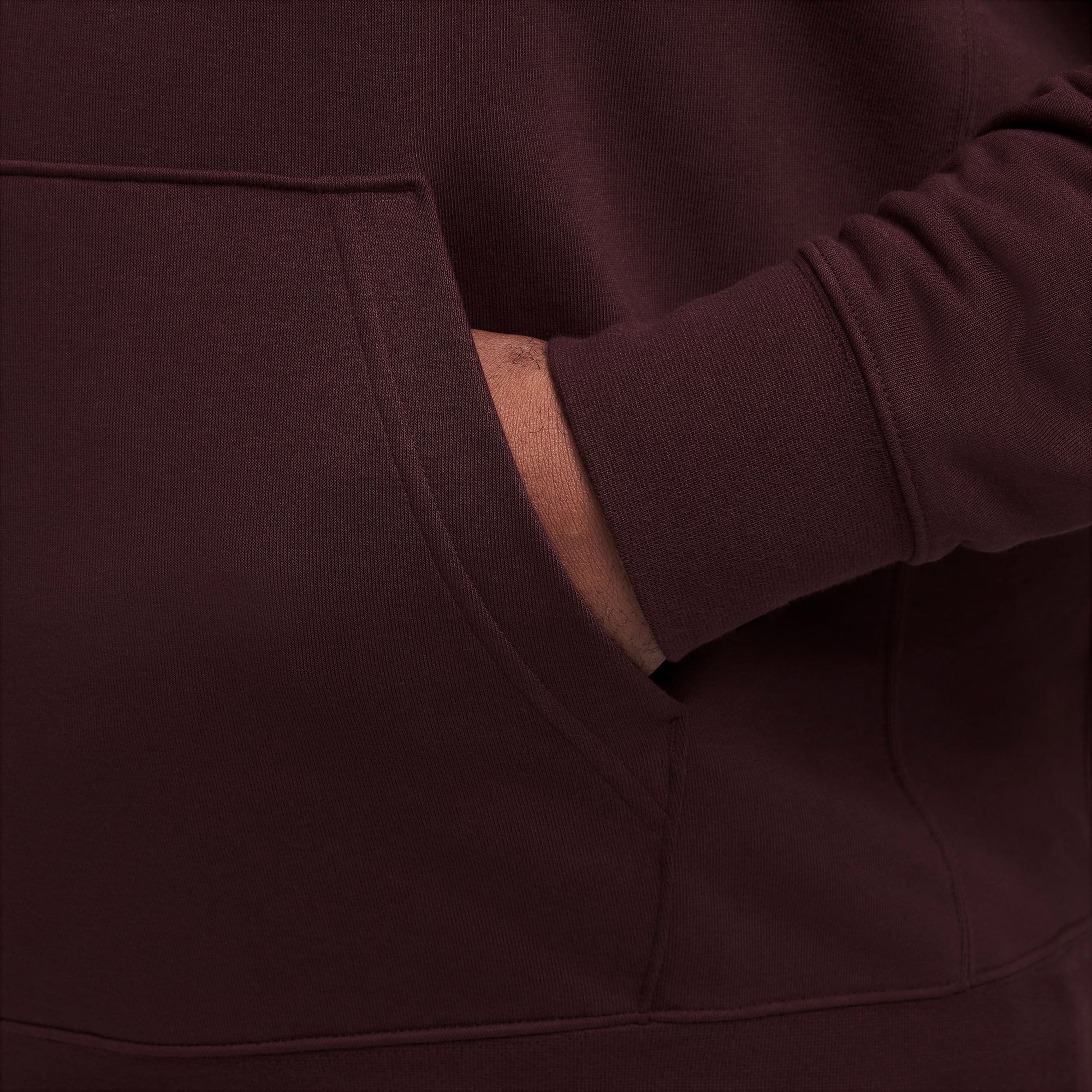 Nike Swoosh Dri-Fit Pullover Erkek Bordo Günlük Sweatshirt