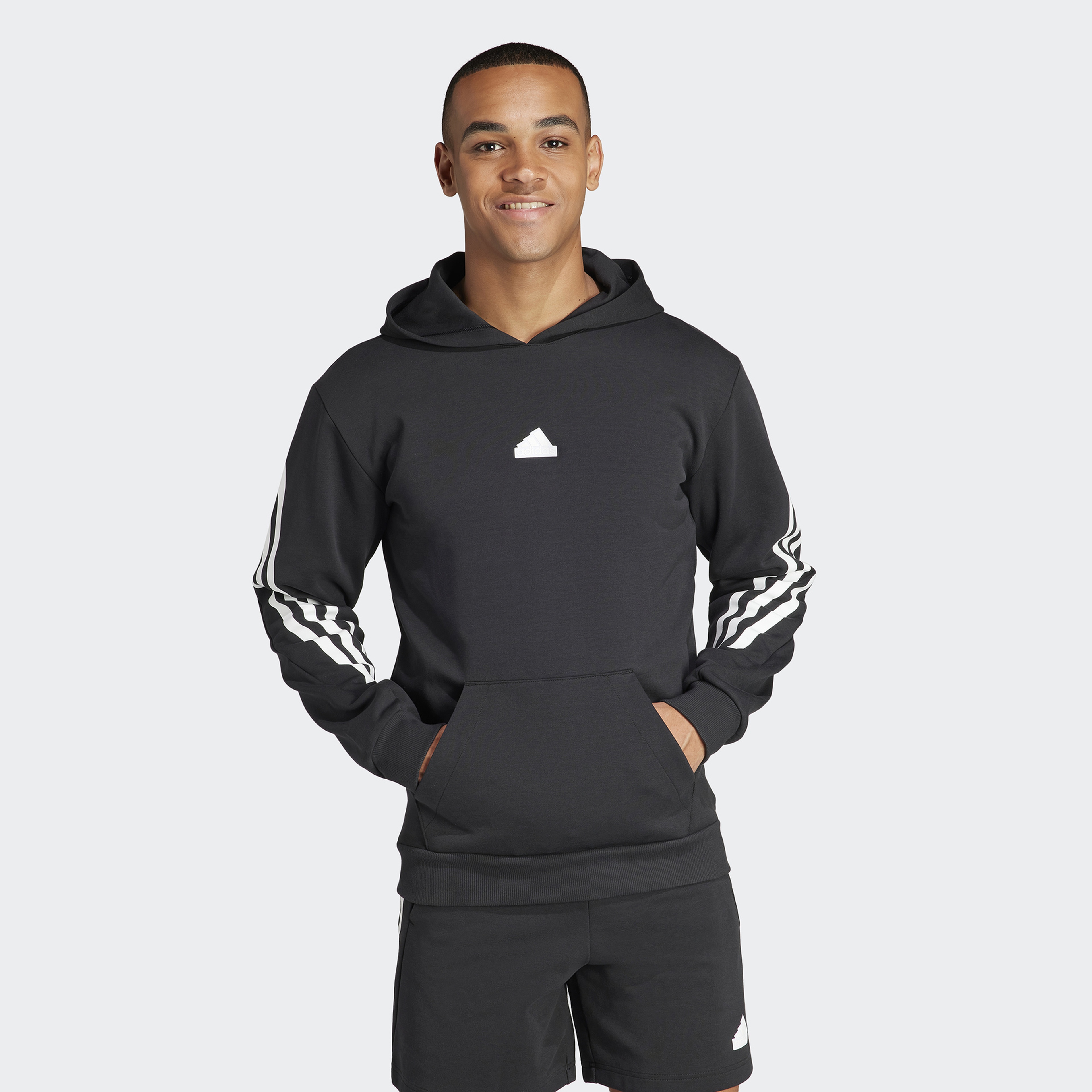 adidas Future Icons 3-Stripes Erkek Siyah Günlük Sweatshirt