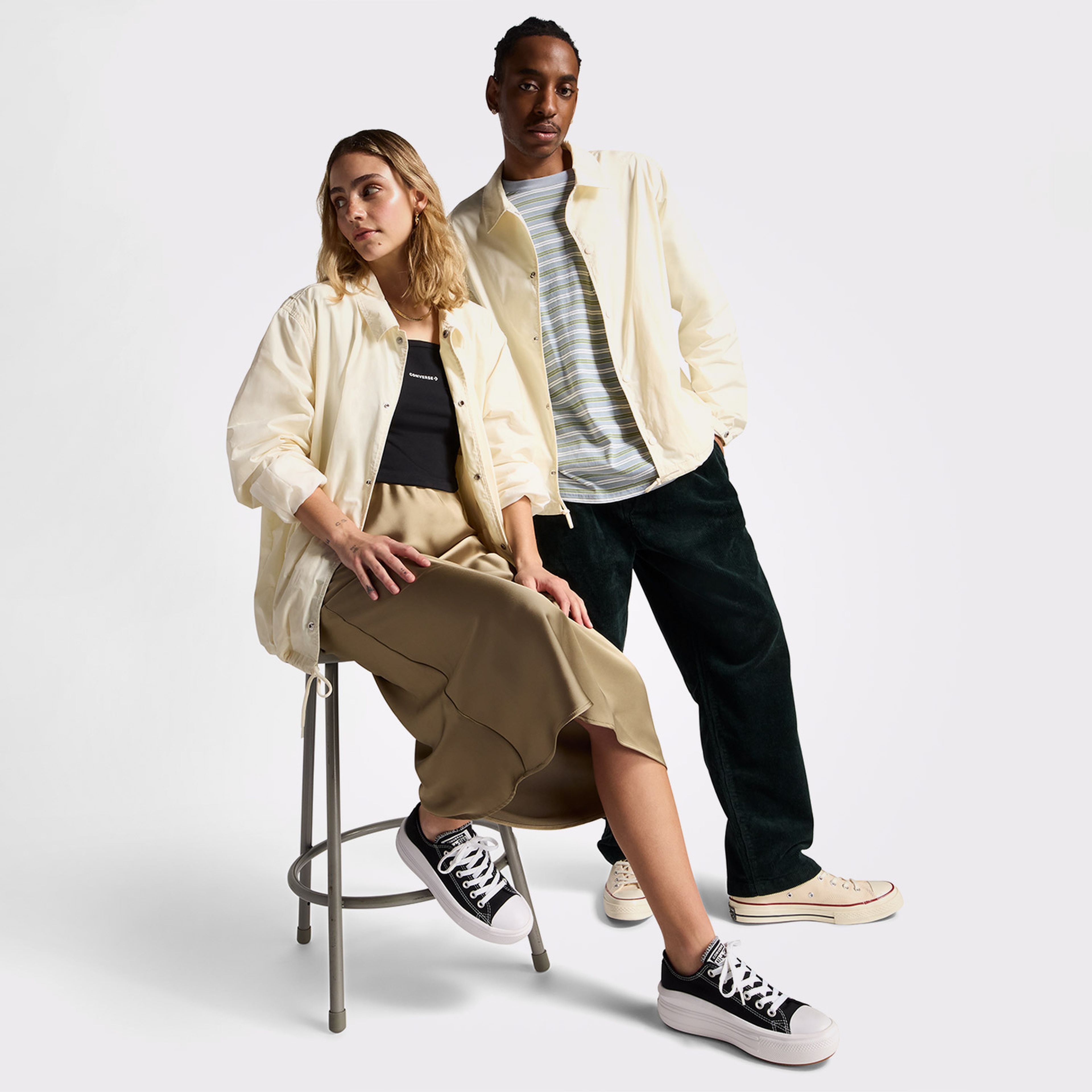 Converse Go-To Andover Unisex Krem Antrenör Ceketi