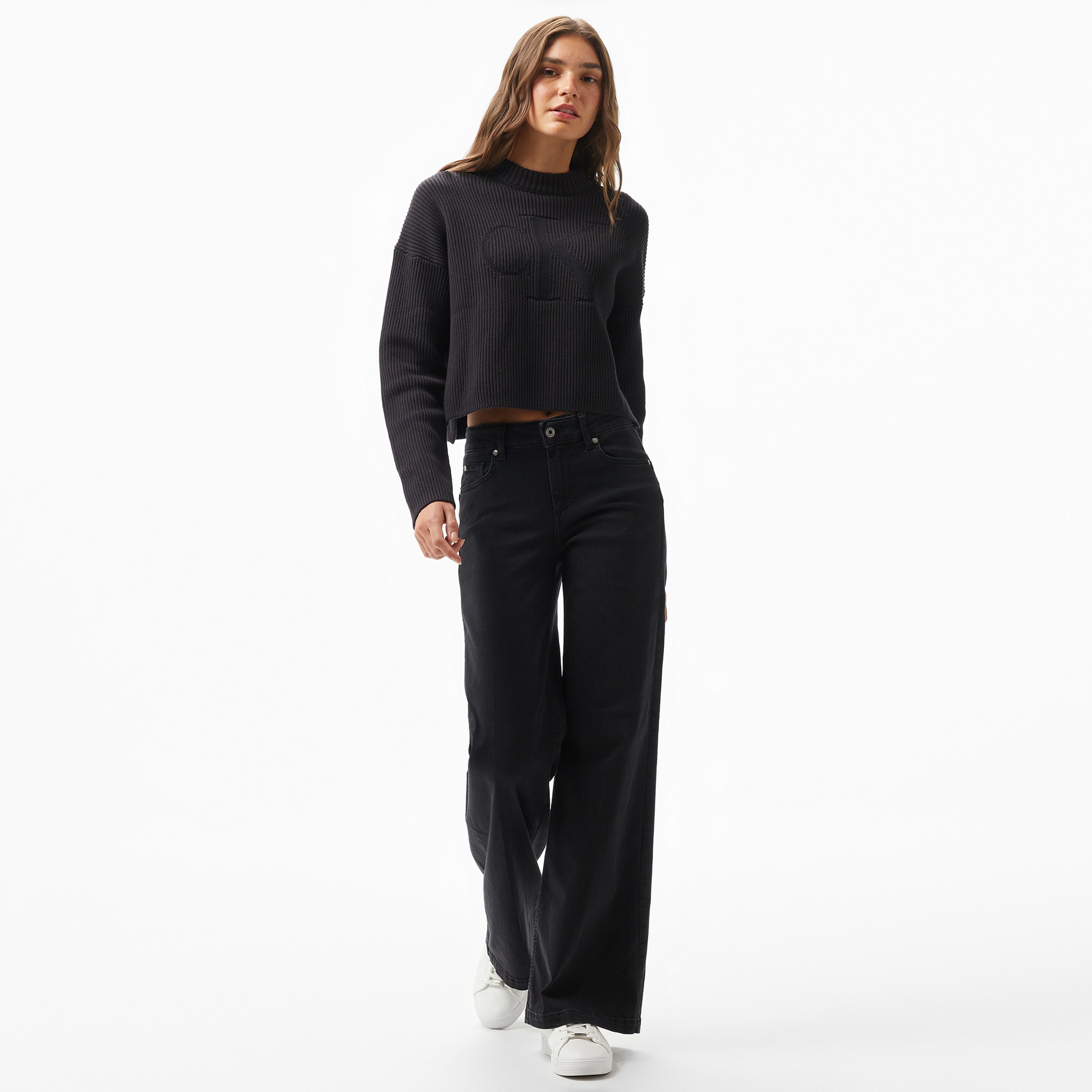 Calvin Klein Jeans Kadın Siyah Triko