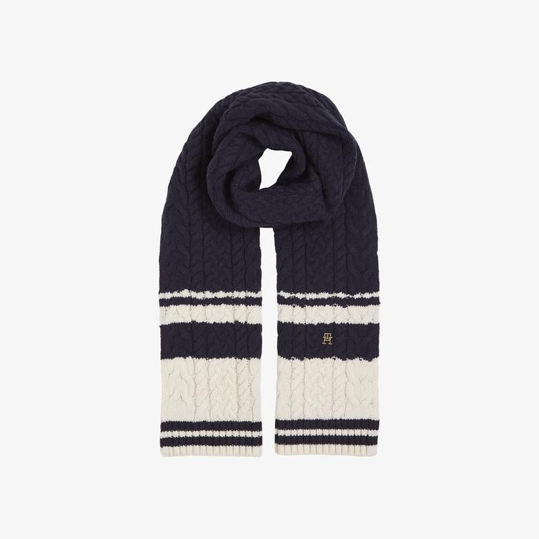 Tommy Hilfiger Kadın Mavi Atkı