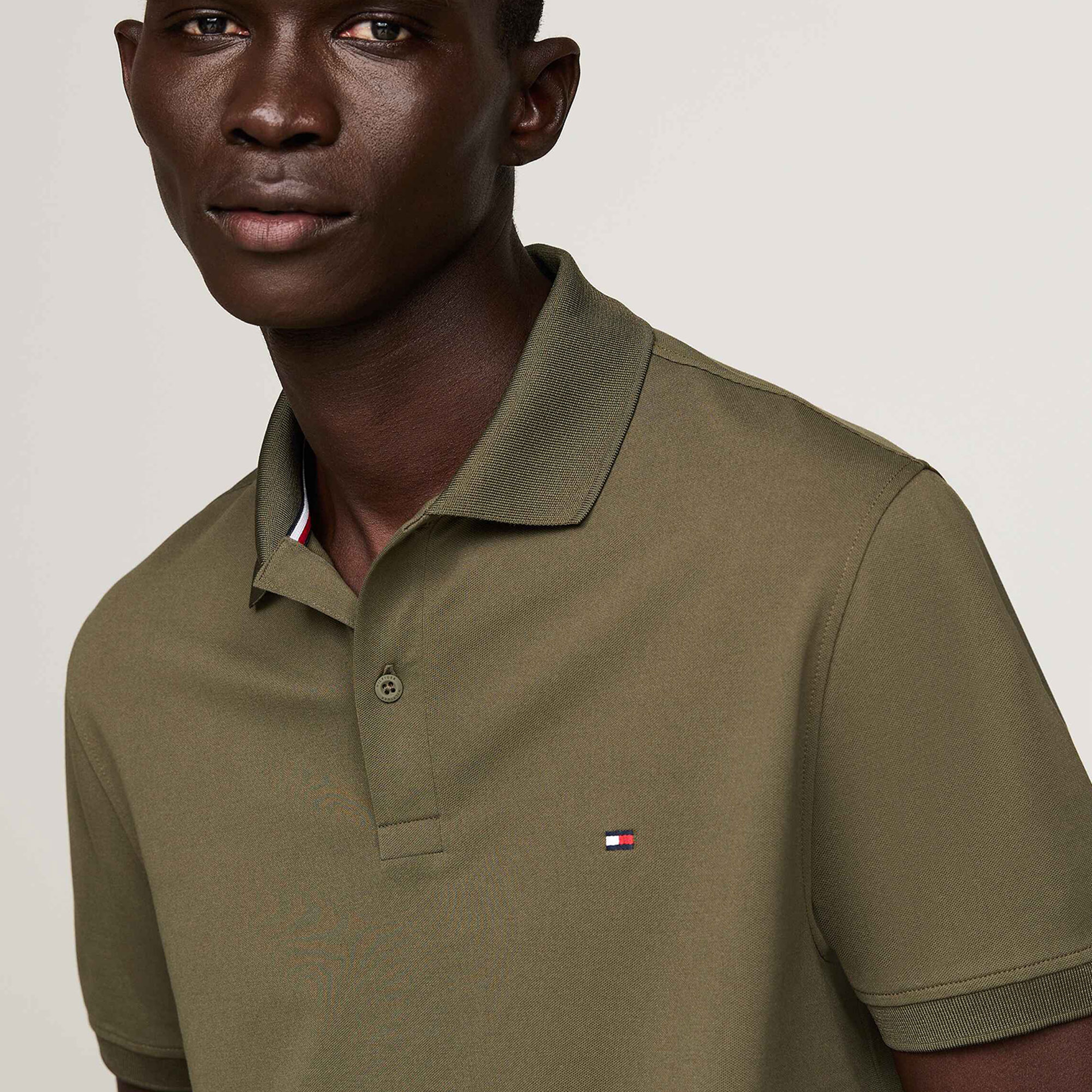 Tommy Hilfiger Erkek Haki Polo