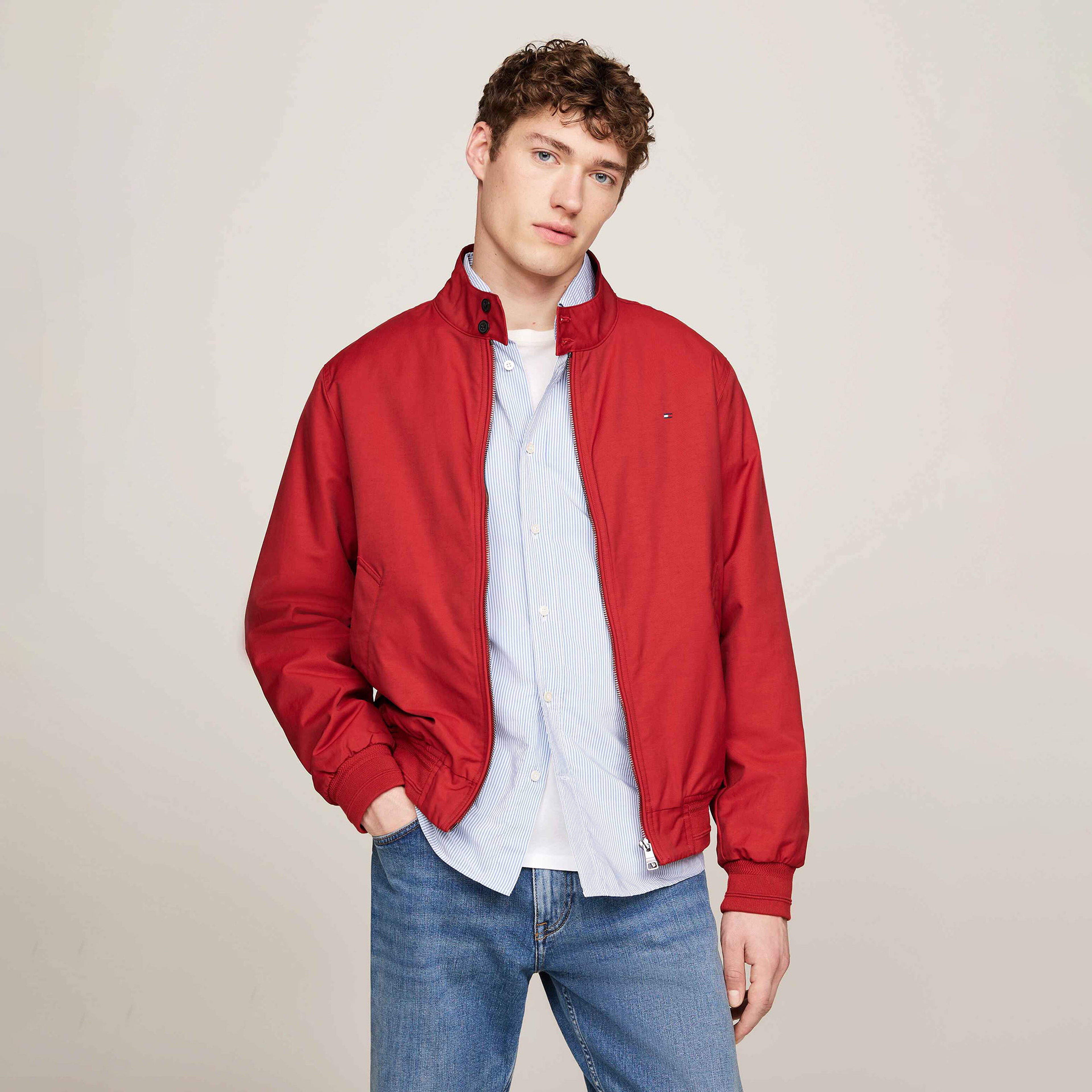 Tommy Hilfiger Erkek Kırmızı Mont