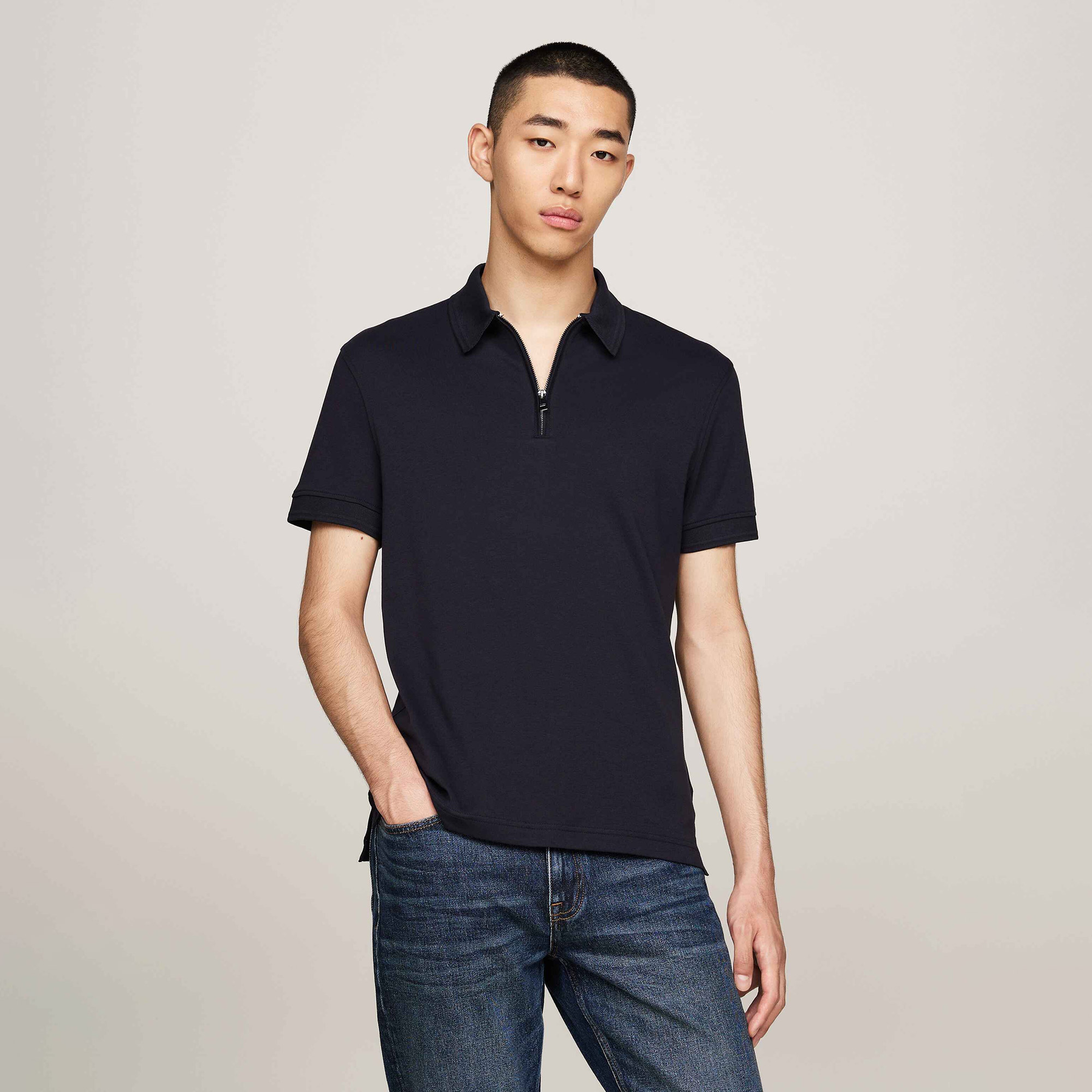 Tommy Hilfiger Erkek Mavi Polo