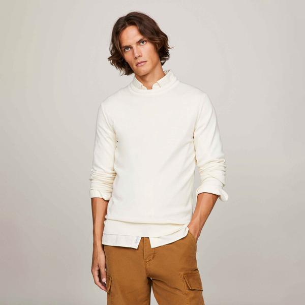 Tommy Hilfiger Erkek Beyaz Triko