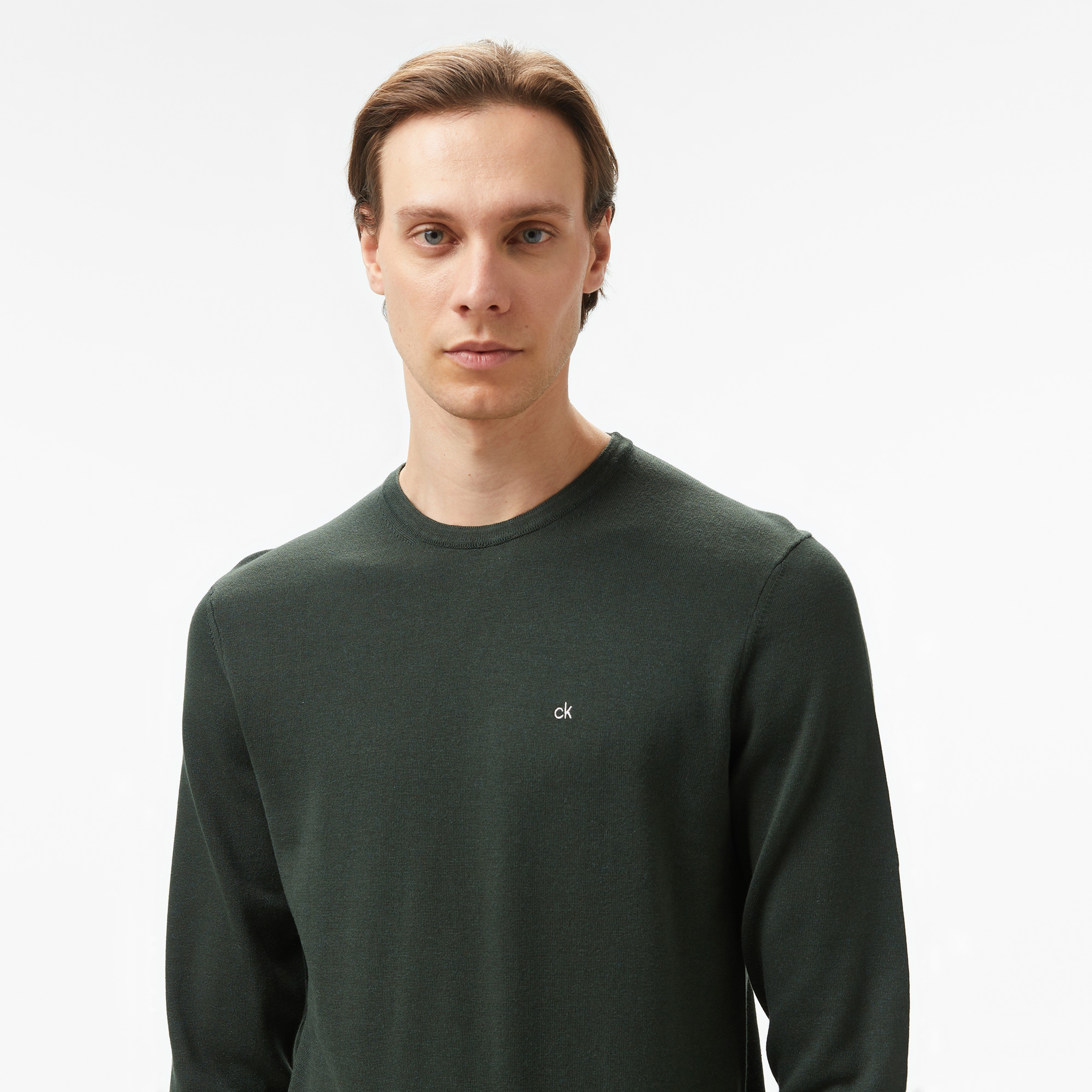 Calvin Klein Erkek Yeşil Triko