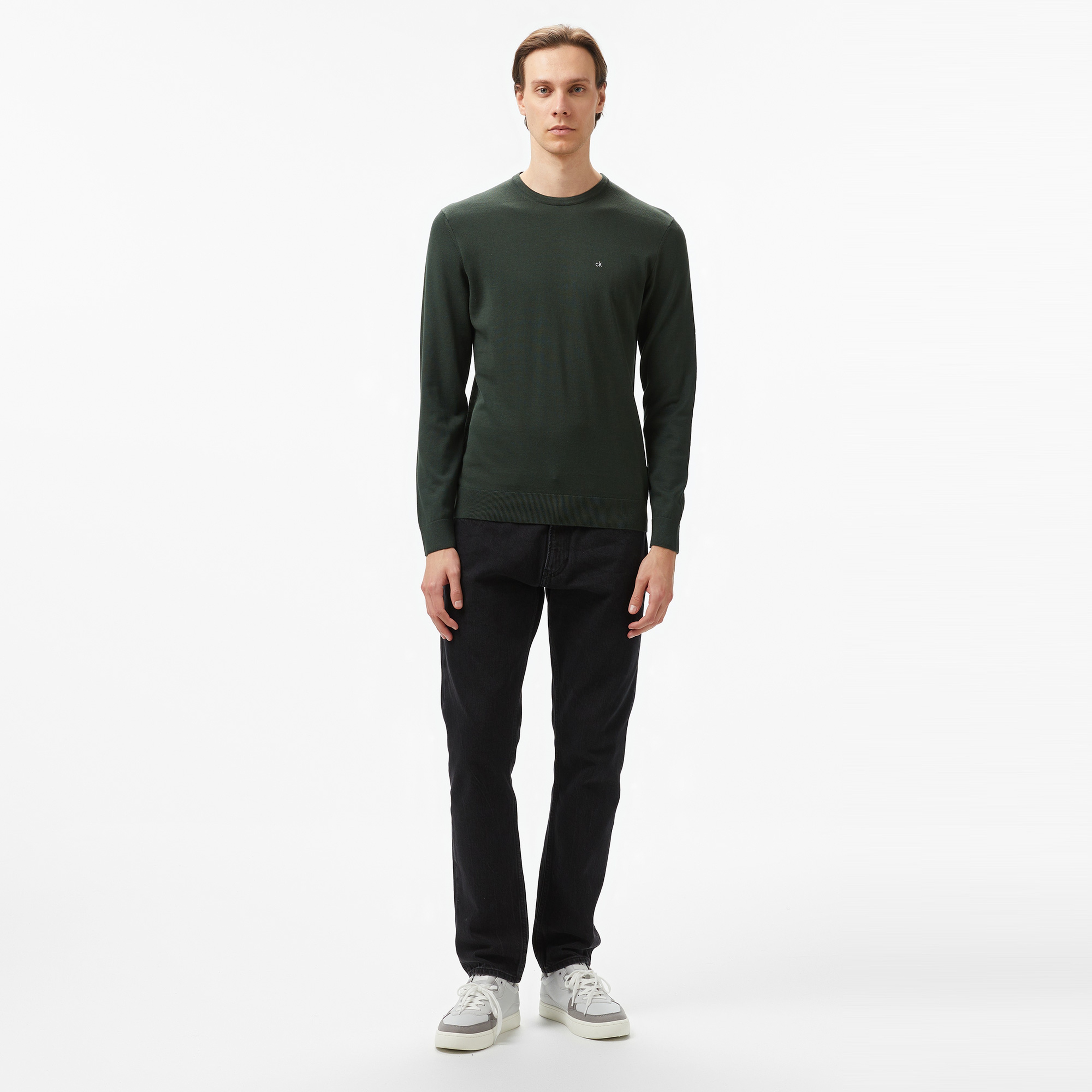 Calvin Klein Erkek Yeşil Triko