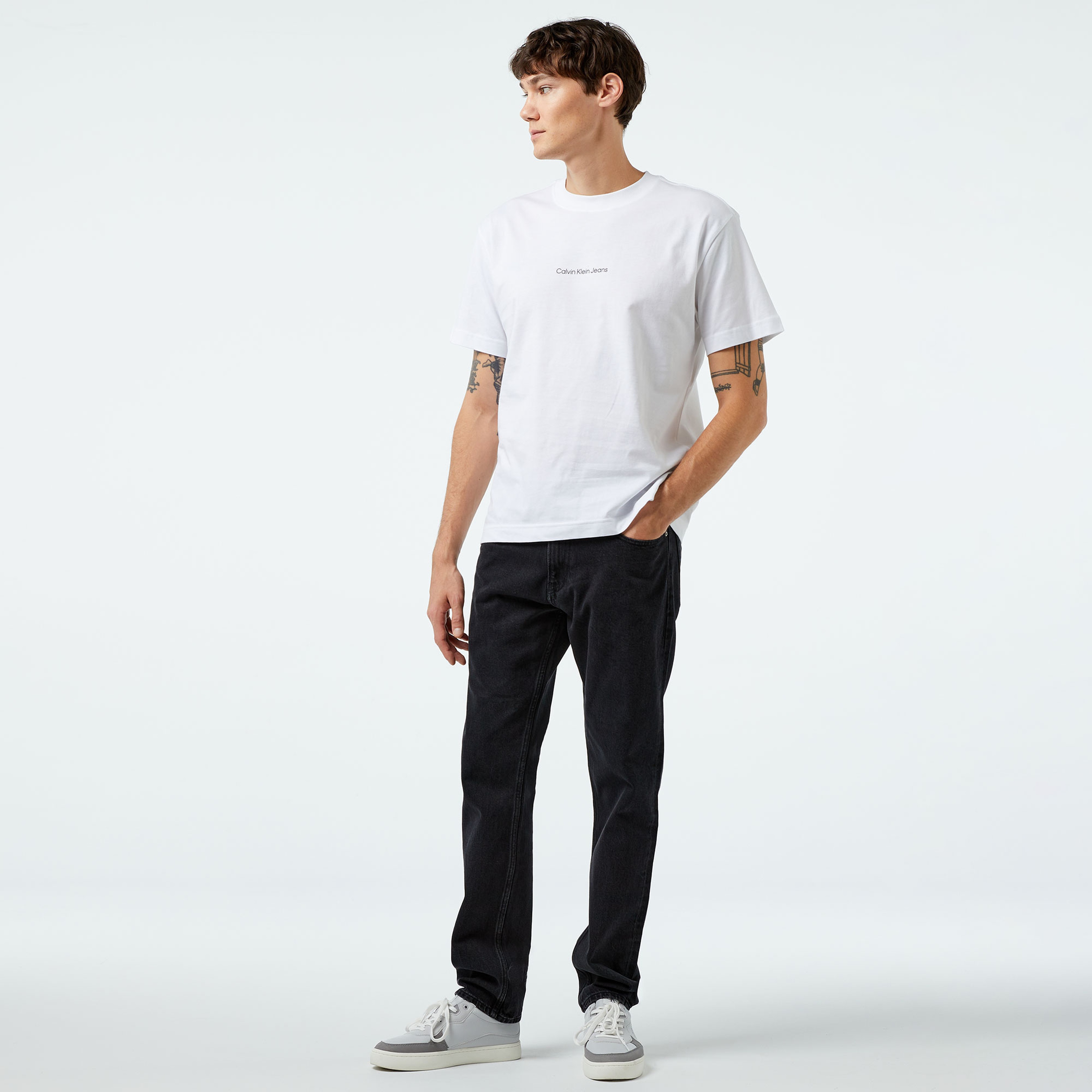 Calvin Klein Jeans Erkek Mavi Pantolon