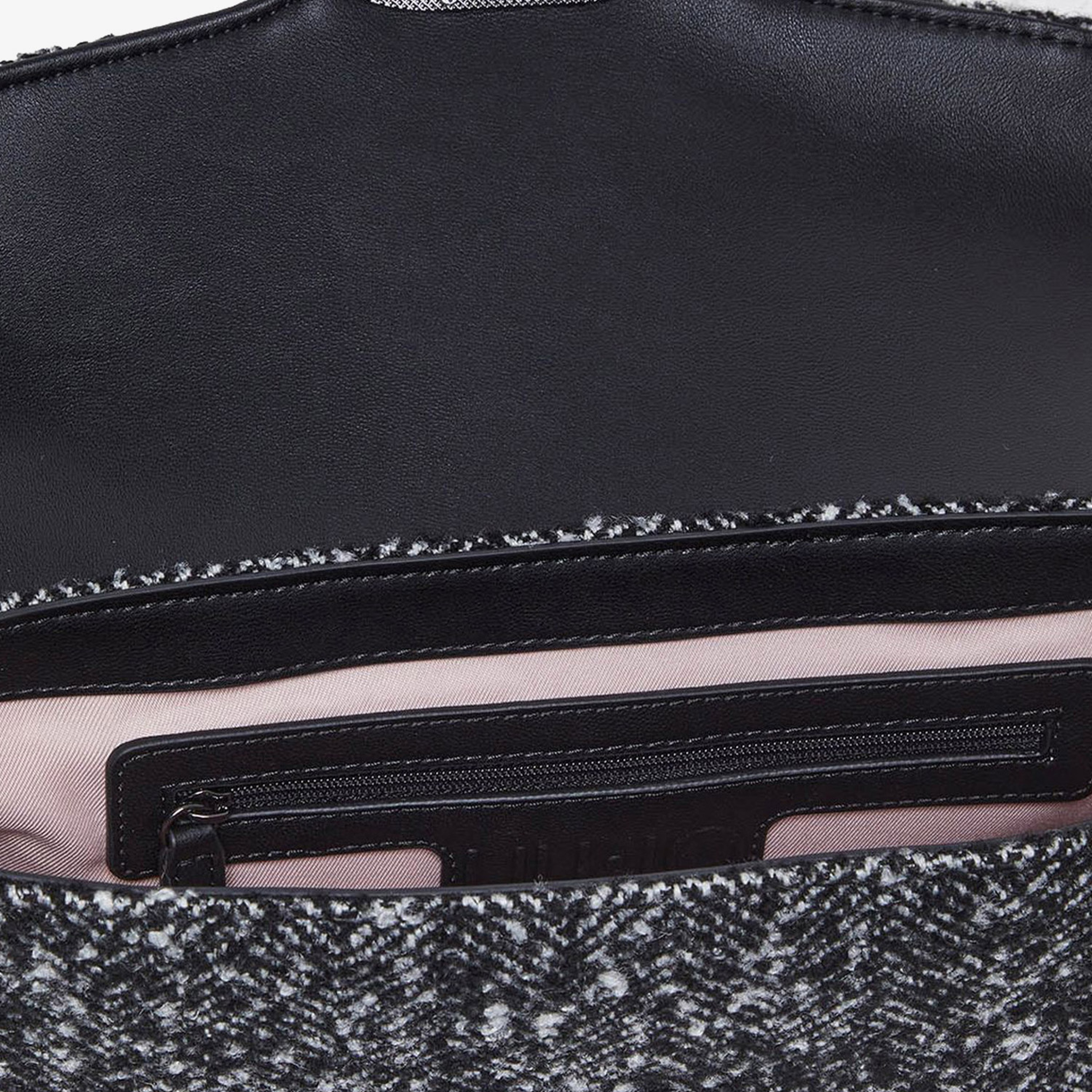 Liu Jo Chevron-Knit Kadın Siyah Omuz Çantası