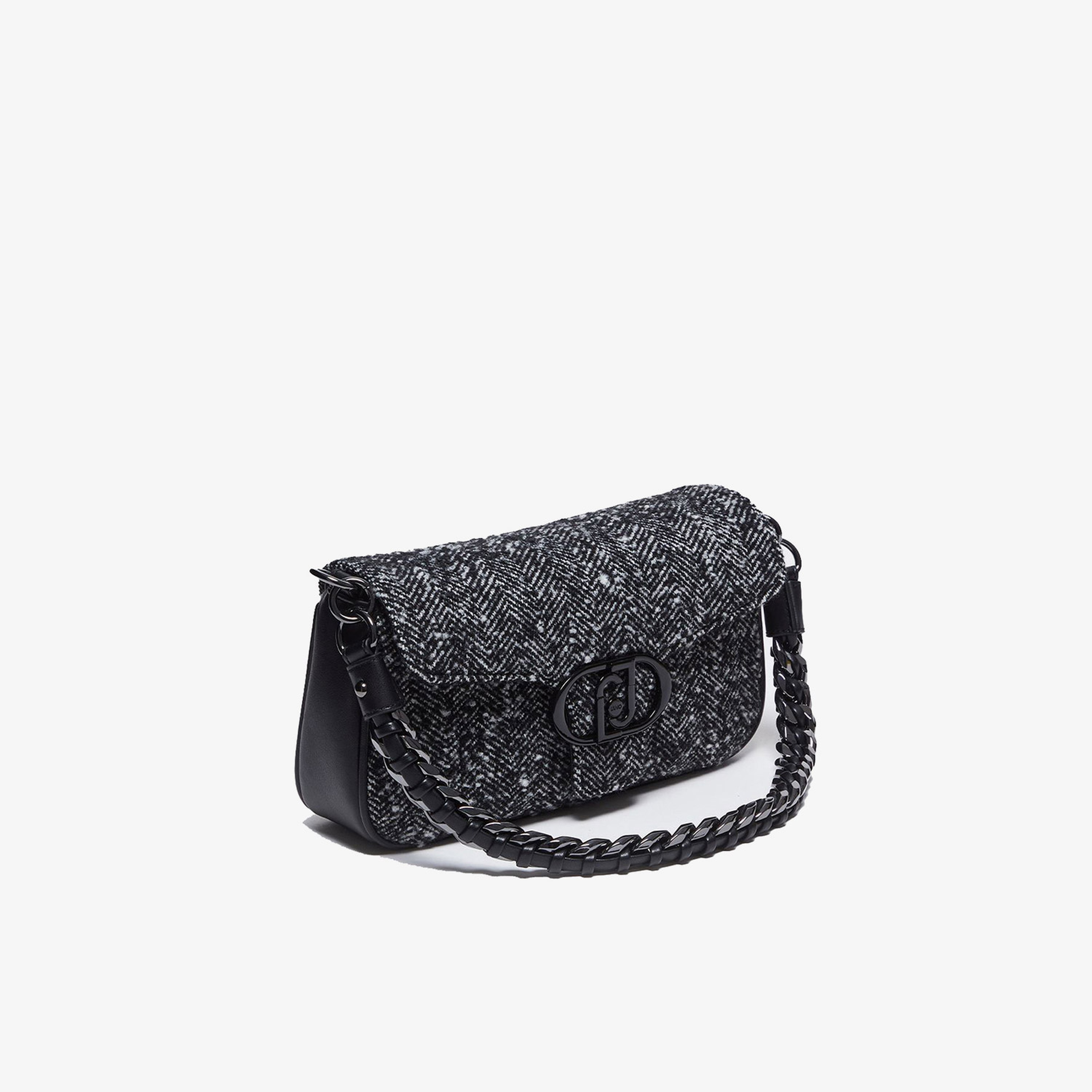 Liu Jo Chevron-Knit Kadın Siyah Omuz Çantası