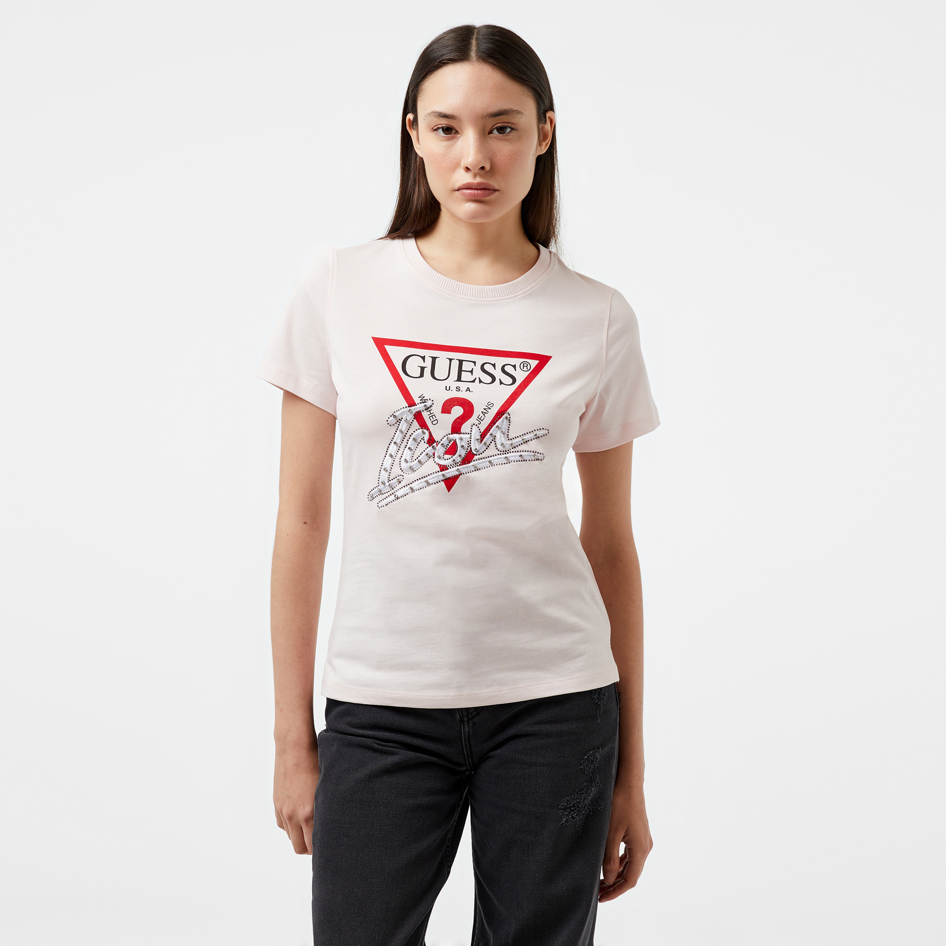 Guess Kadın Pembe T-Shirt