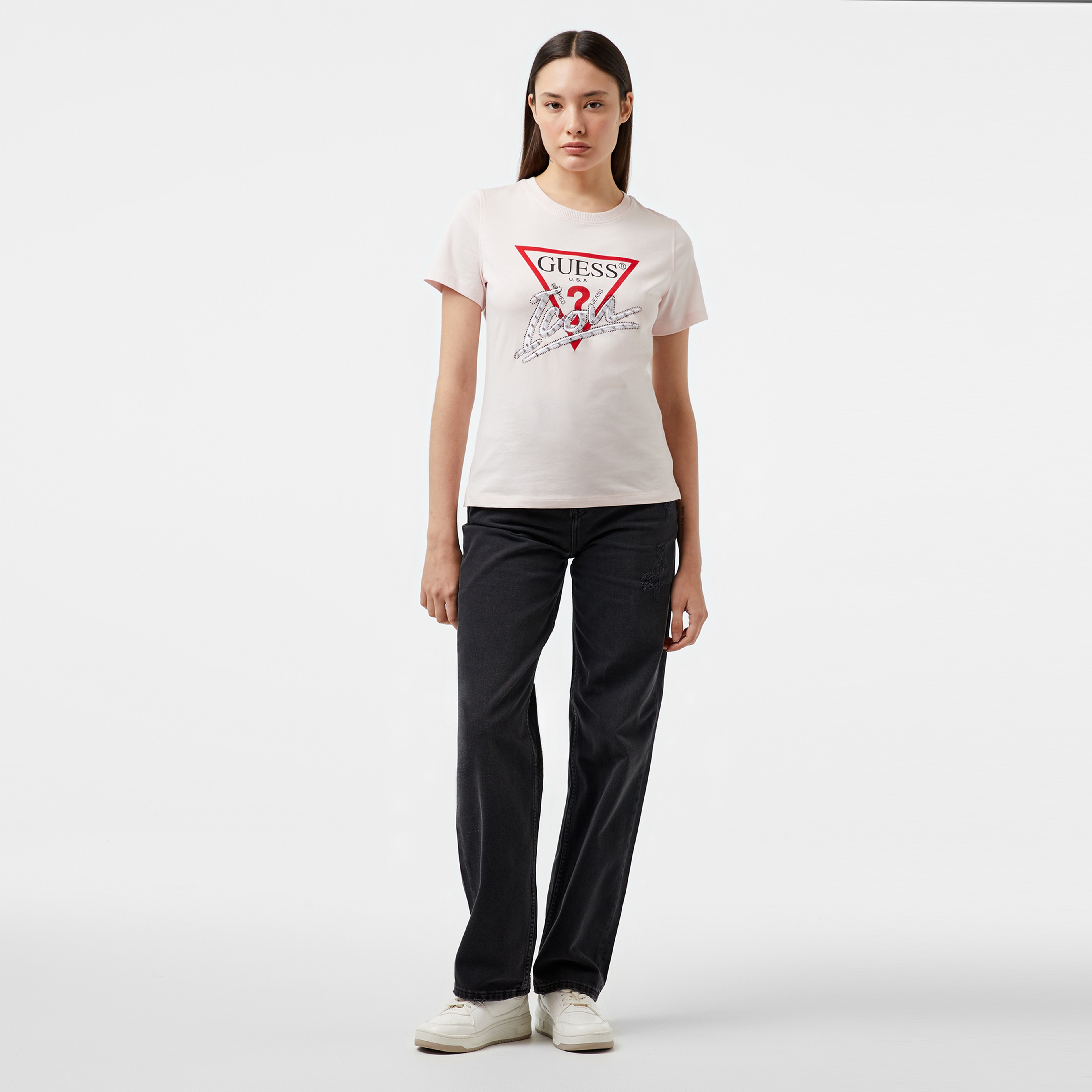 Guess Kadın Pembe T-Shirt